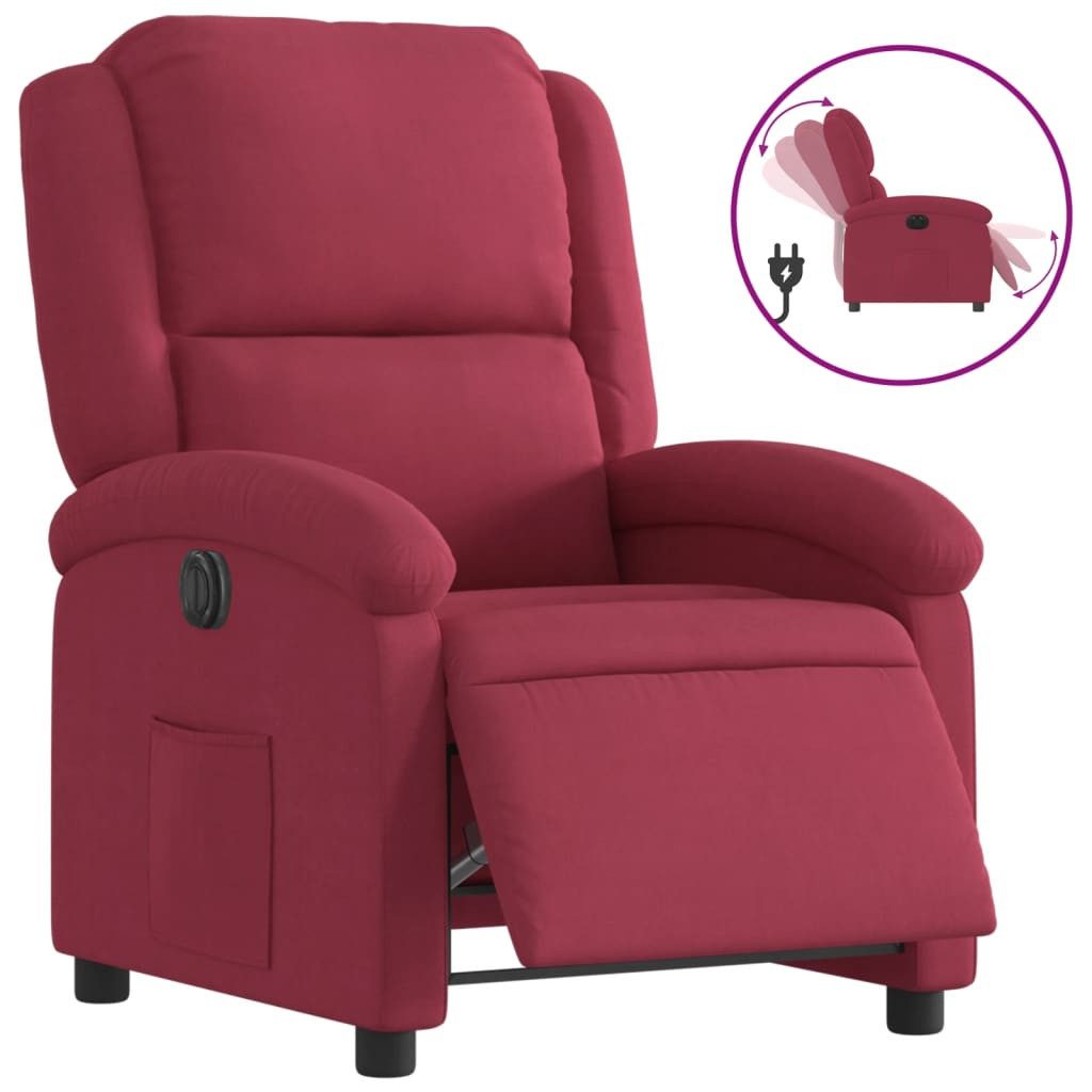 vidaXL Sessel Relaxsessel Elektrisch Weinrot Samt günstig online kaufen