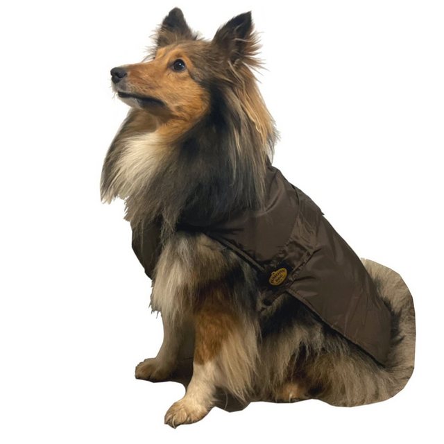 Fashion Dog Hunderegenmantel Hunde-Regenmantel mit Fleecefutter – Braun
