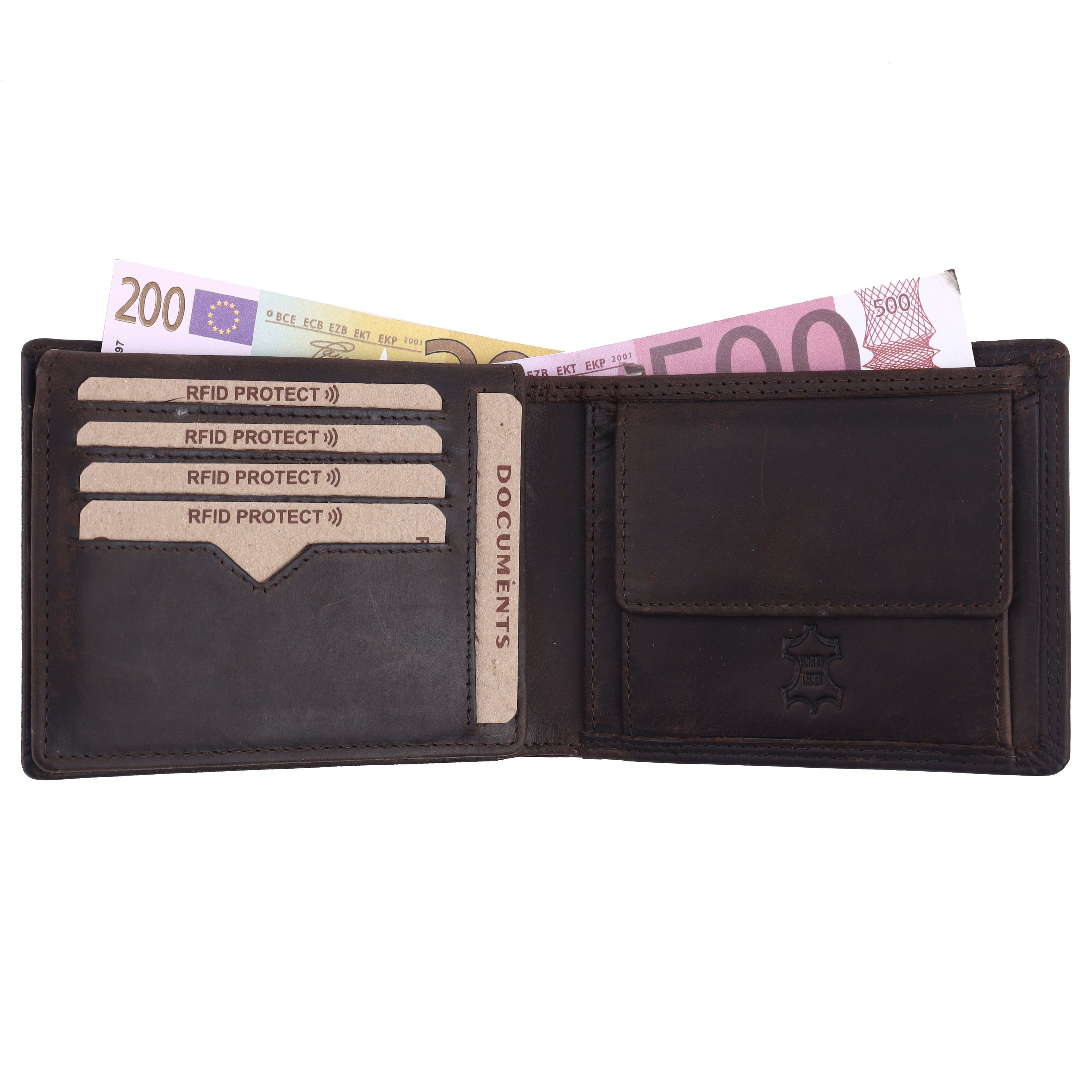 Mercano Geldbörse für Herren aus Vintage-Leder (inkl. Geschenkbox), Doppeln günstig online kaufen