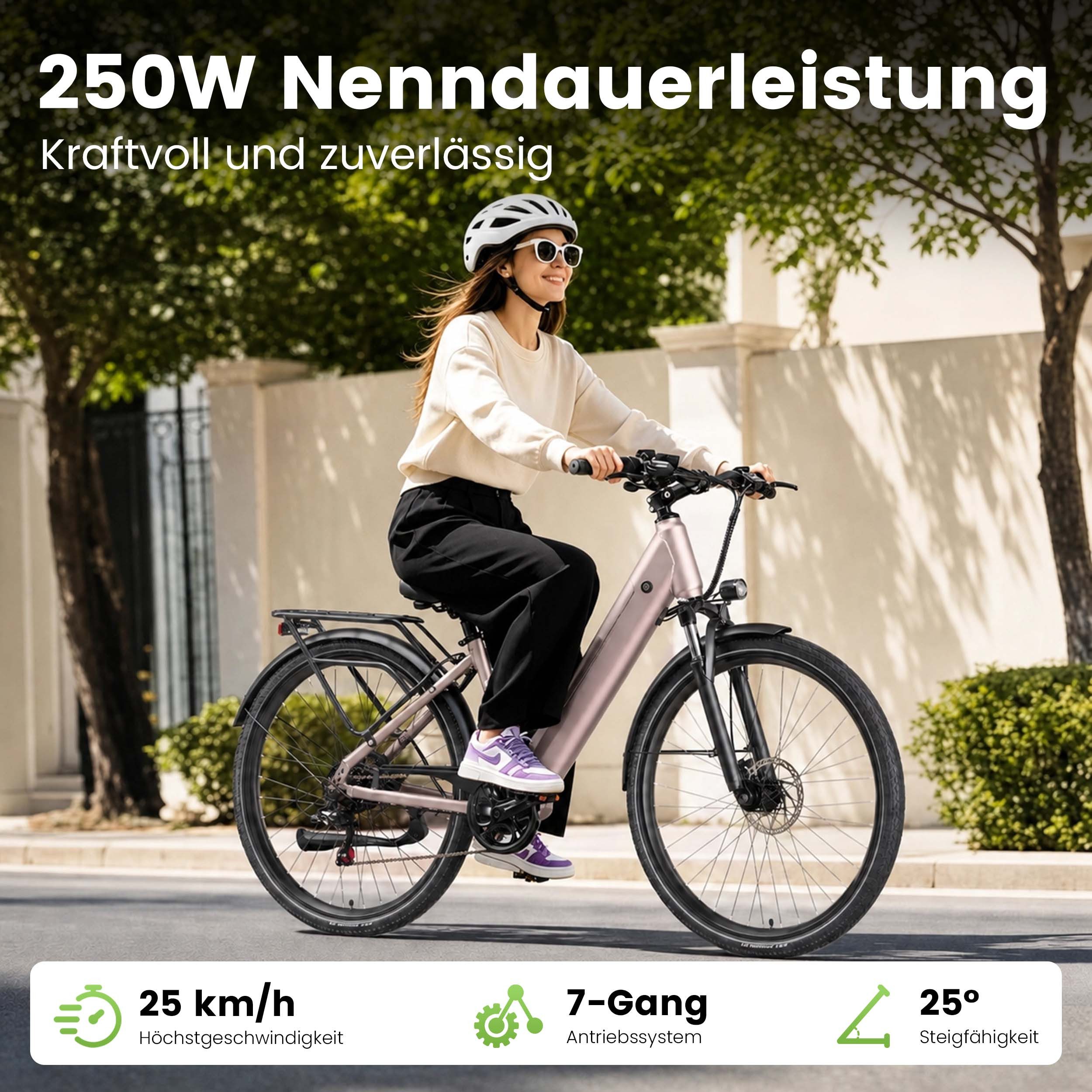 Vankel E-Bike Cityrad 28 Zoll E-Fahrrad Damen u. Herren 720WH Pedelec 48V 15AH 140km E-bikes, Kettenschaltung, Heckmotor, 720 Wh, Stadt-E-Fahrrad mit 28" Reifen, Drehmomentsensor verstellbarem Lenker