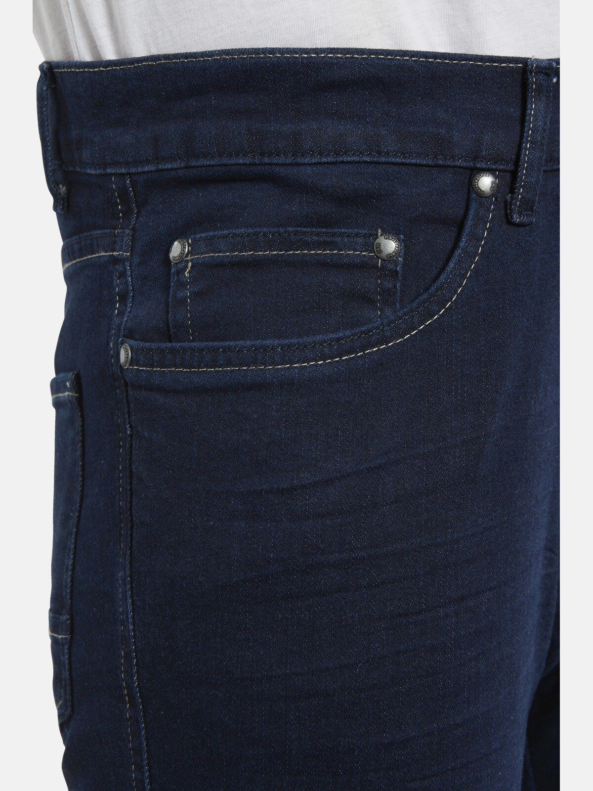 Jan Vanderstorm Comfort-fit-Jeans mit JOEL dunkelblau Gürtel
