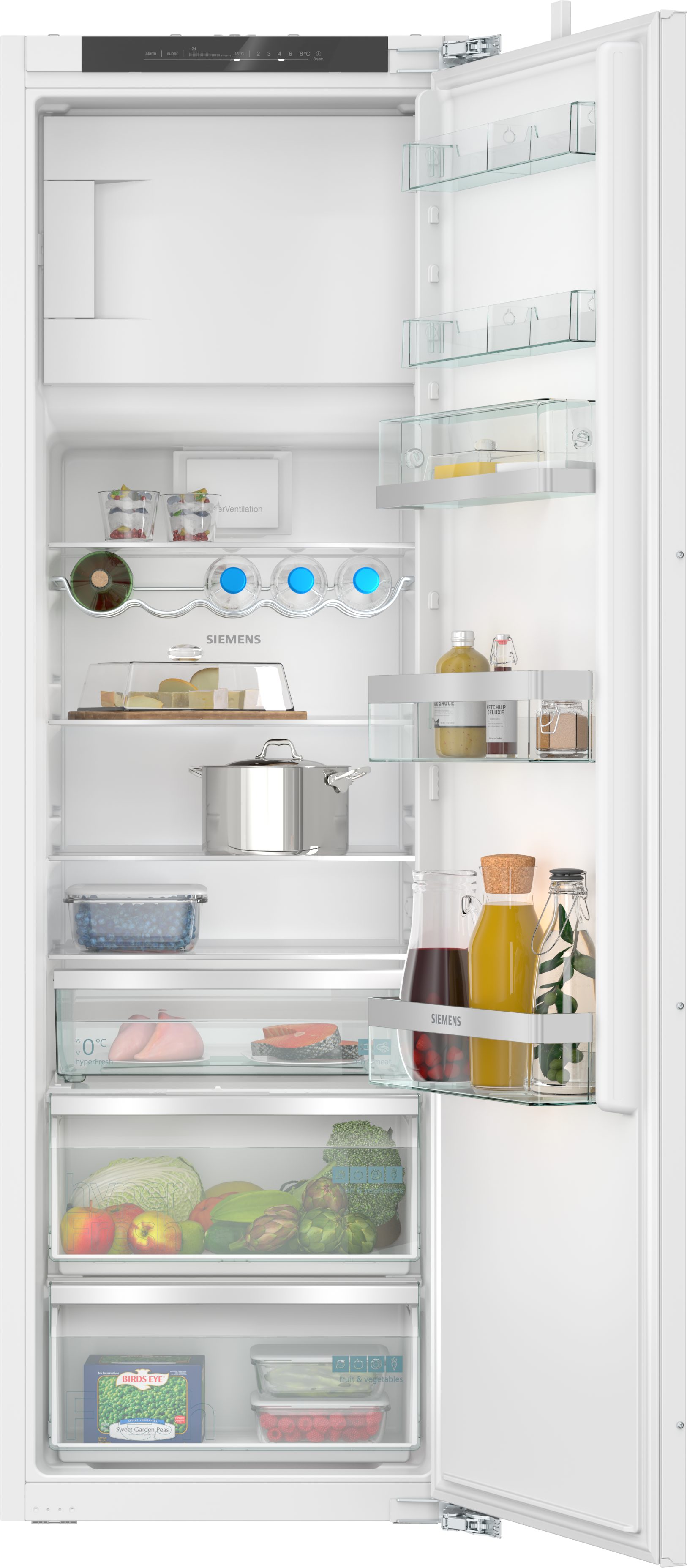 SIEMENS Einbaukühlschrank iQ500 KI82LADD0, 177,2 cm hoch, 55,8 cm breit, HyperFresh Plus: längere Frische für Obst und Gemüse