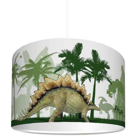 STIKKIPIX Lampenschirm KL57, Kinderzimmer Lampenschirm "Dinosaurier", kinderleicht eine Dino Lampe erstellen, als Steh- oder Hängeleuchte/Deckenlampe, perfekt für Dinosaurier-begeisterte Jungen