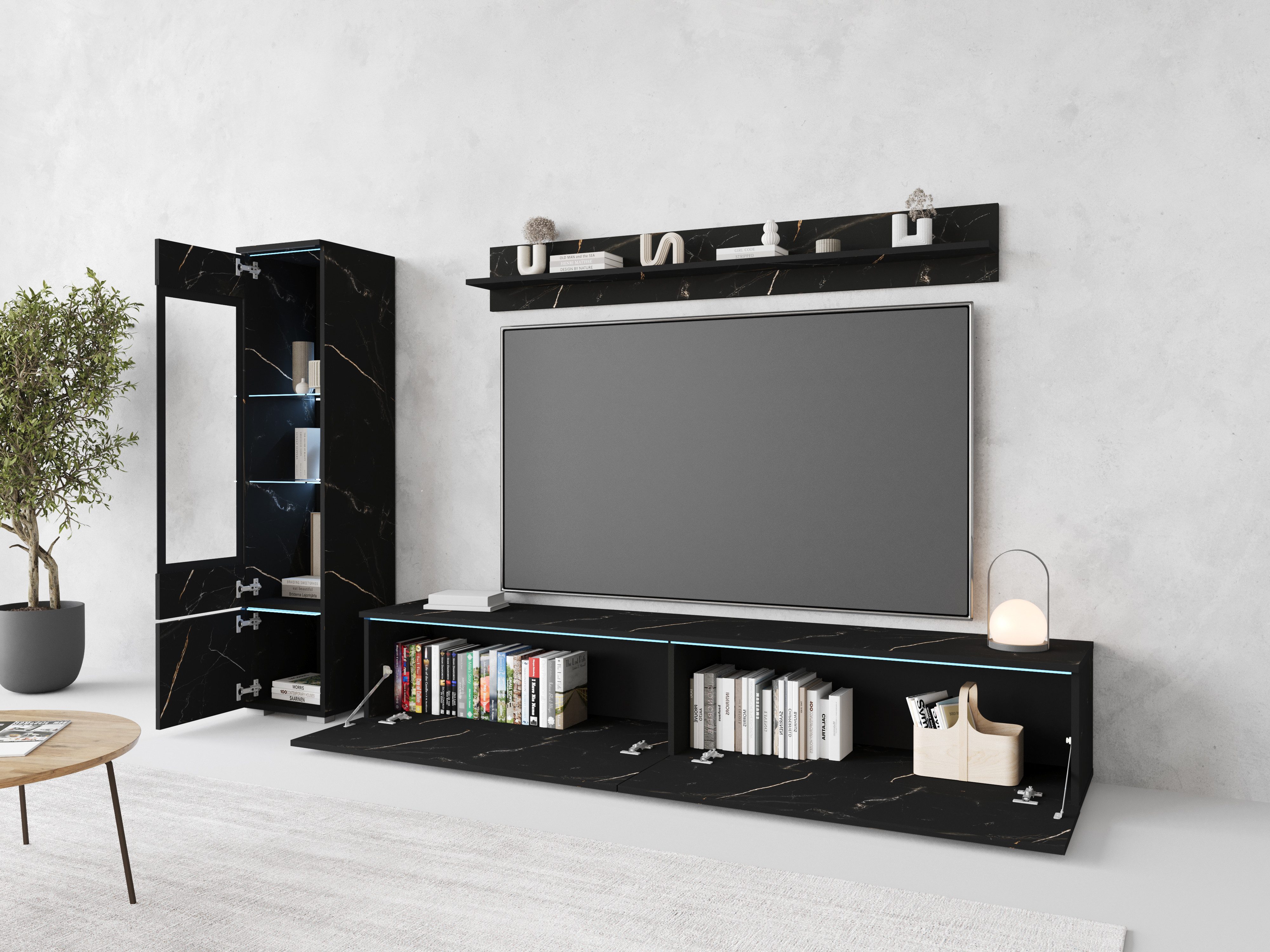 INOSIGN Wohnwand VERA I, Vitrinen Türanschlag links/rechts wechselbar, (Kom günstig online kaufen