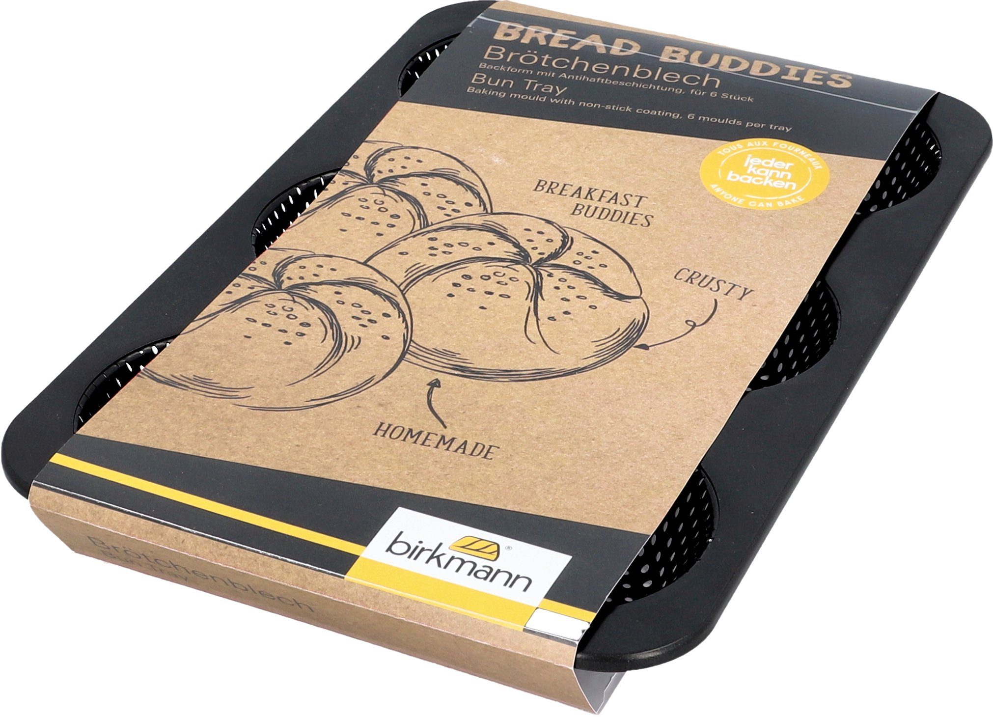 Birkmann Backform Brötchenblech Bread Buddies, 21 cm x 3 cm x 32 cm | Kuchenformen