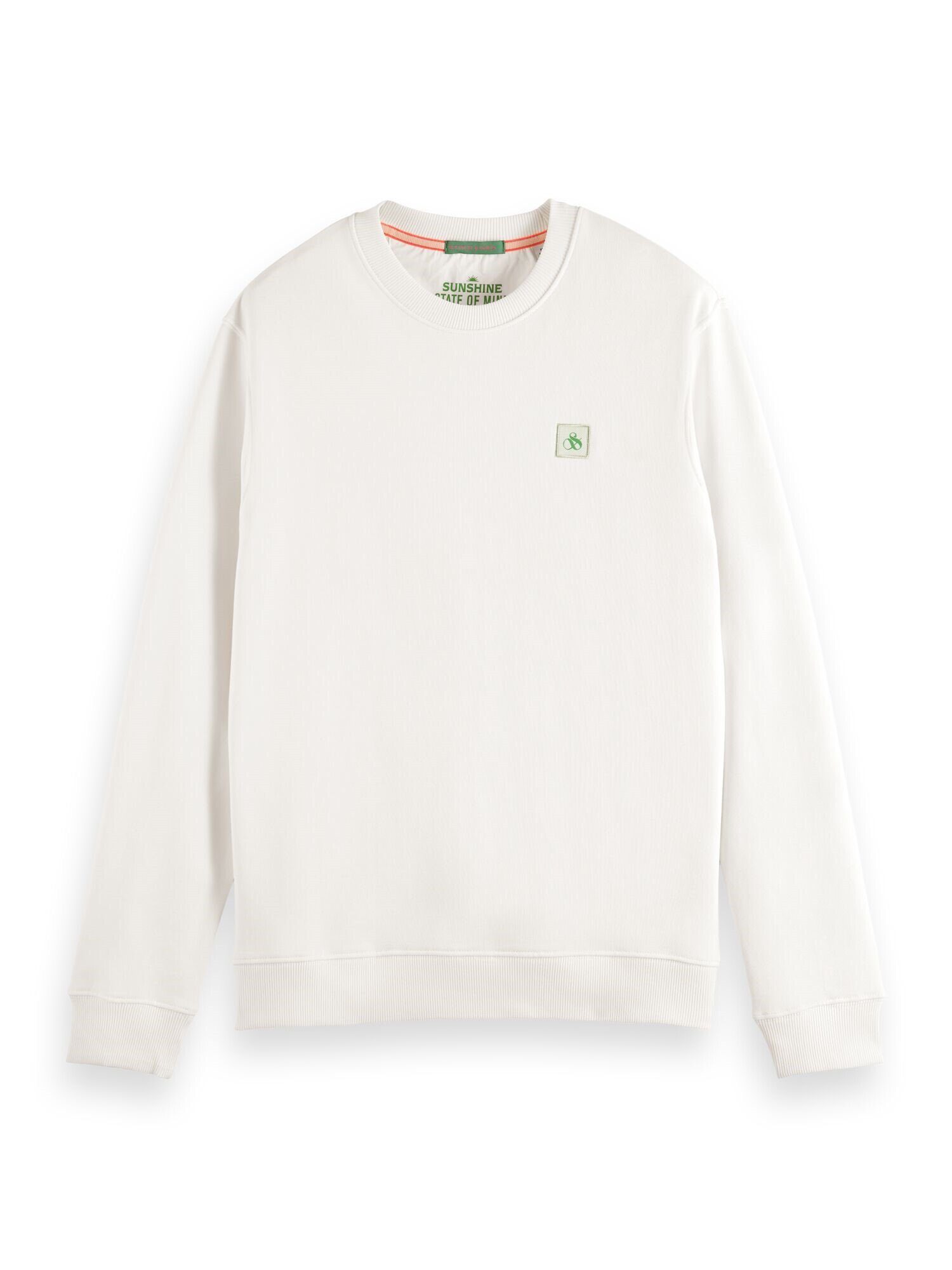 Sweatshirt und & Soda weiss Pullover Sweatshirt mit Scotch R-Neck Logo-Detail (1-tlg)