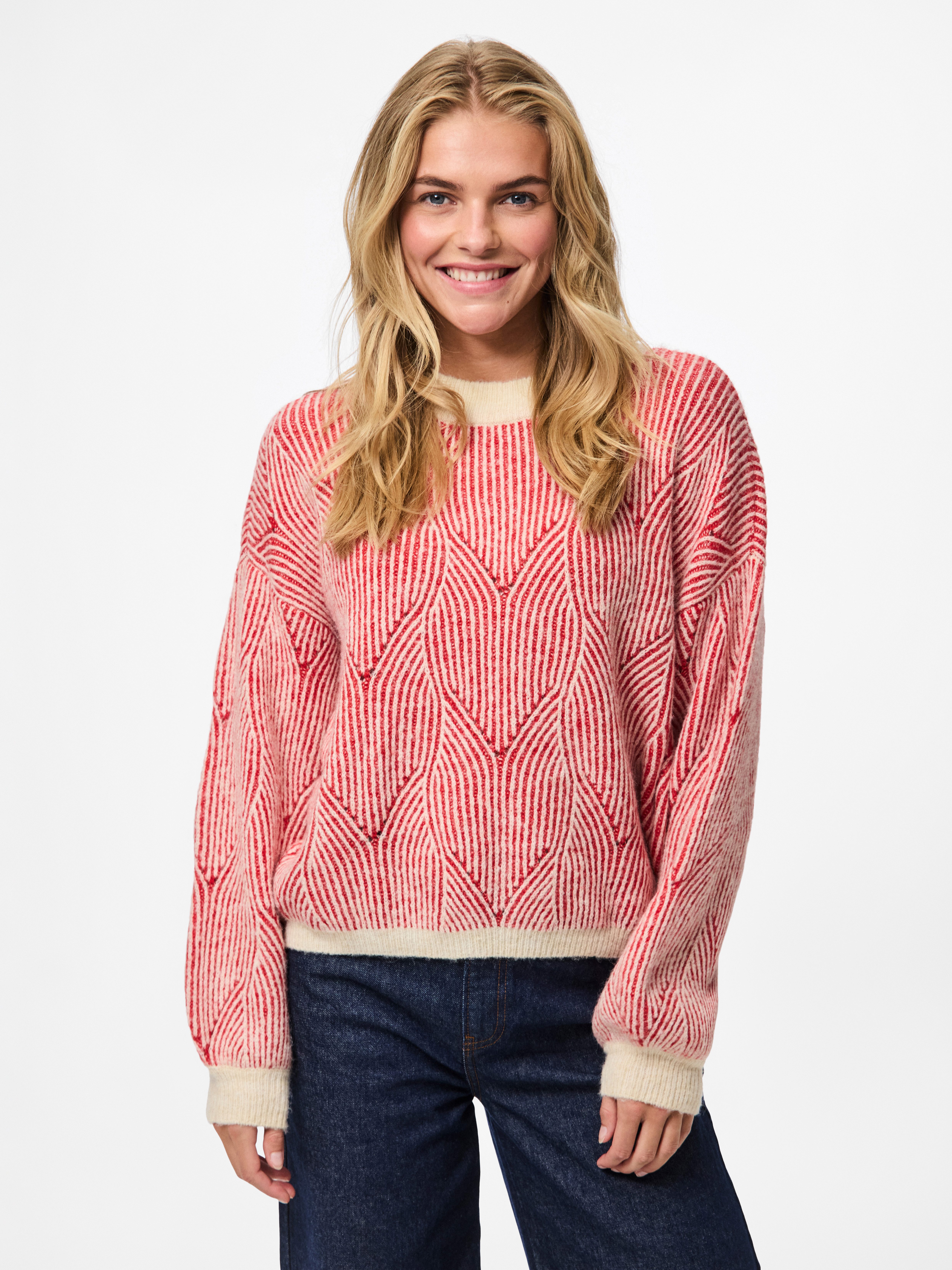 pieces Rundhalspullover PCJENNA LS O-NECK KNIT günstig online kaufen