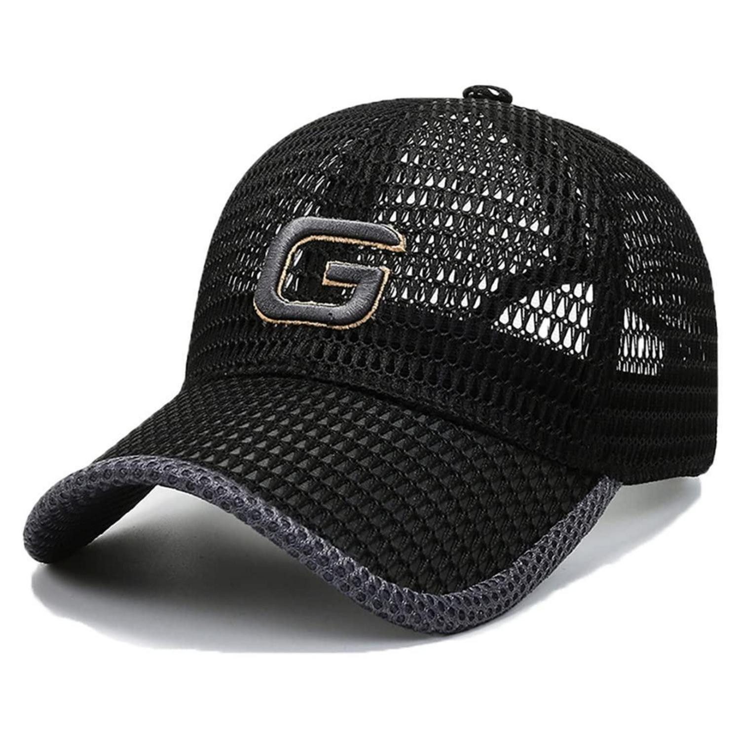 LuxusKollektion Baseball Cap Basecap Herren Damen Mesh Sommer Sonnenhut Einheitsgröße 1 Schwarz