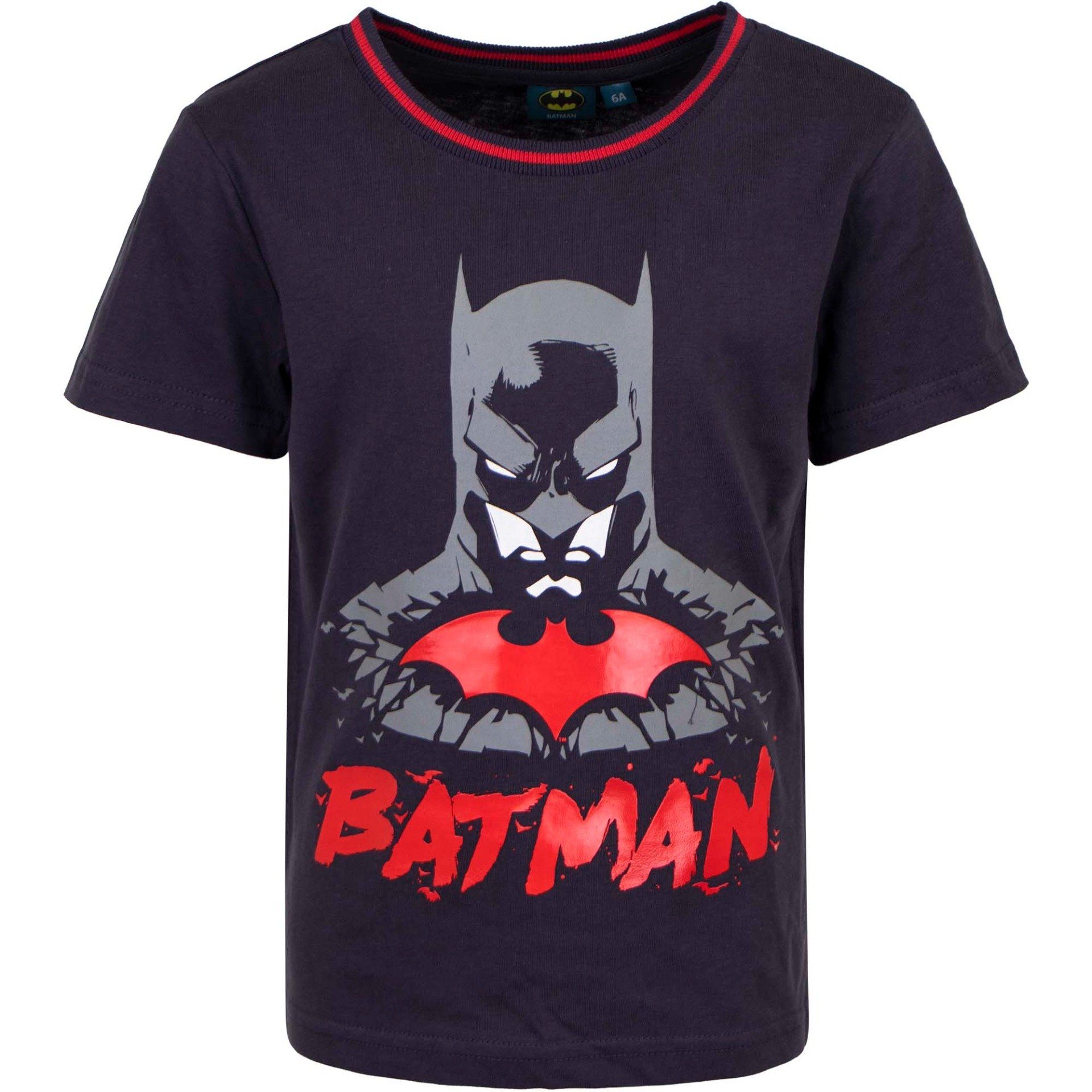Kinder Kids (Gr. 92 - 146) DC Comics T-Shirt Batman Jungen Shirt Gr. 98 bis 128, 100% Baumwolle