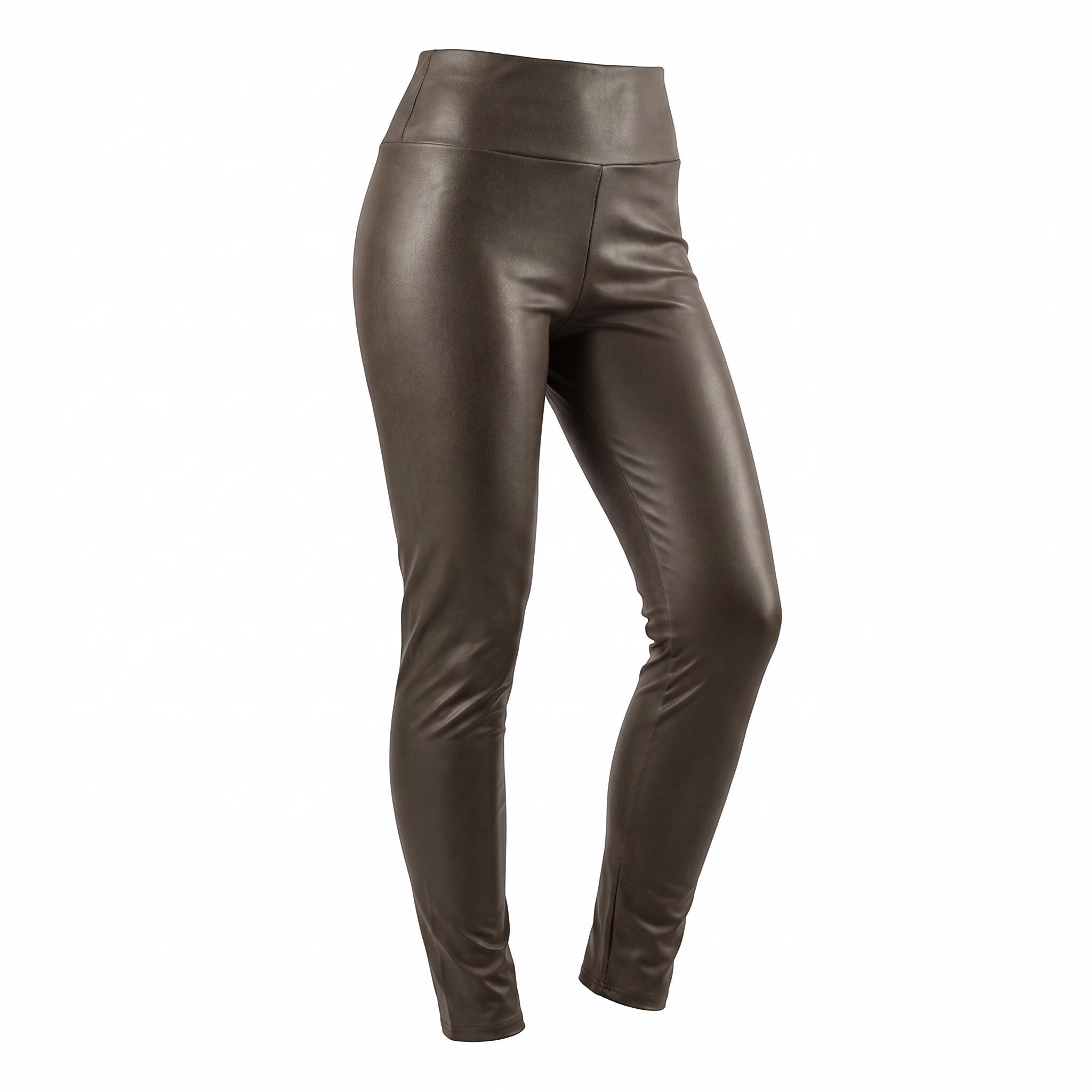 OriginalYou Thermoleggings Damen Kunstleder Leggings angeraute Schlupfleggings Lederoptik enge Passform, Unifarben, große Größen erhältlich