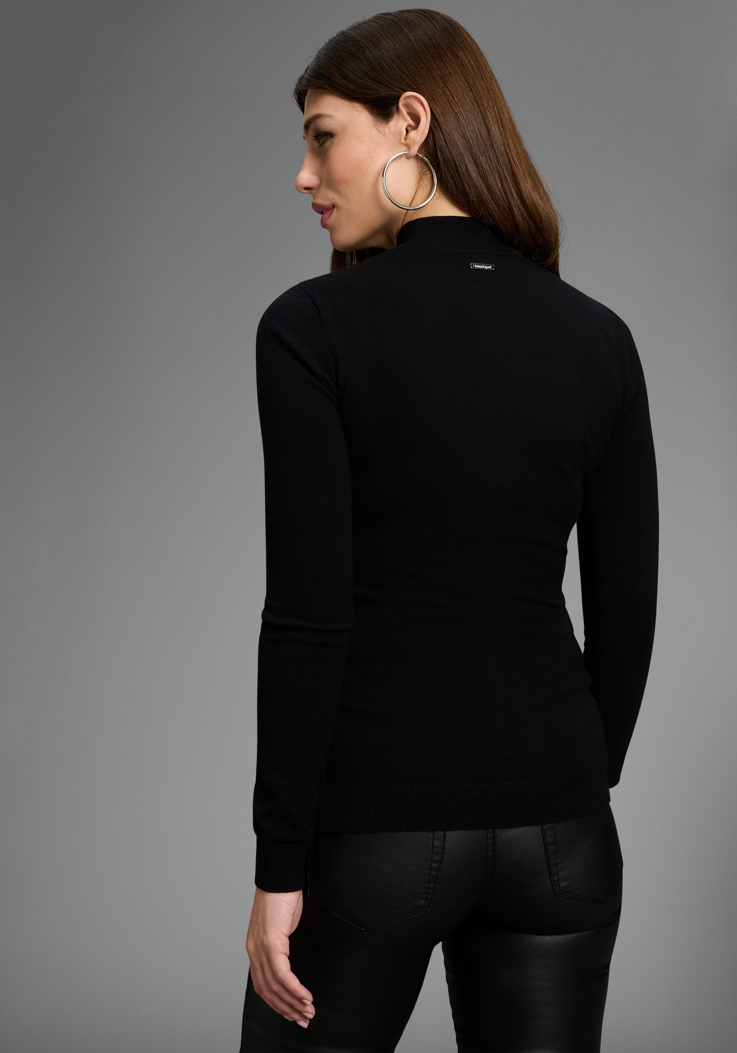 Bruno Banani Rollkragenpullover figurschmeichelndes Colorblocking - günstig online kaufen