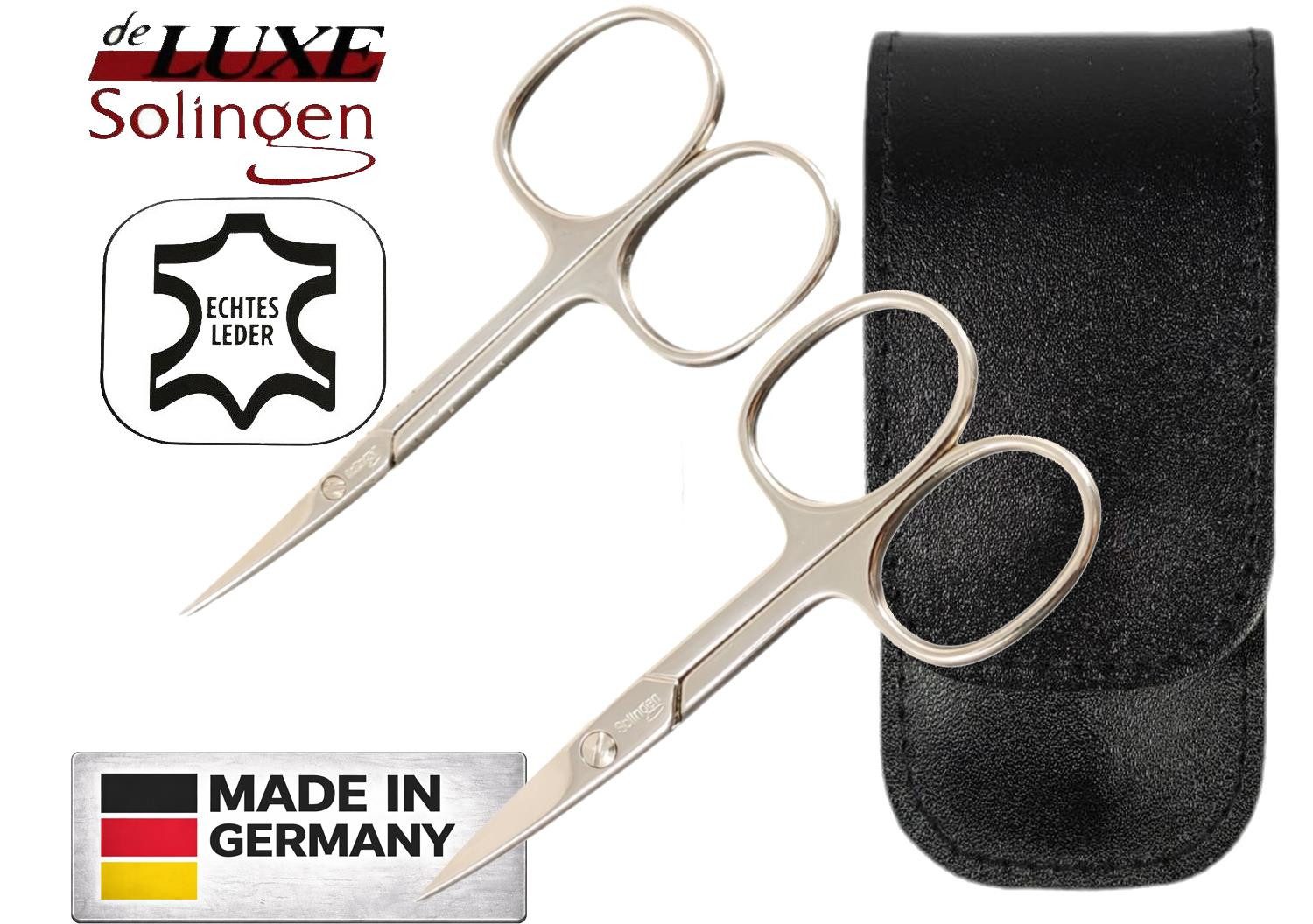 EloModa Nagelschere 1x Solingen Nagelschere 1x Hautschere Turmspitze gehärteter Stahl –, (2-tlg), gebogener Schnittfläche