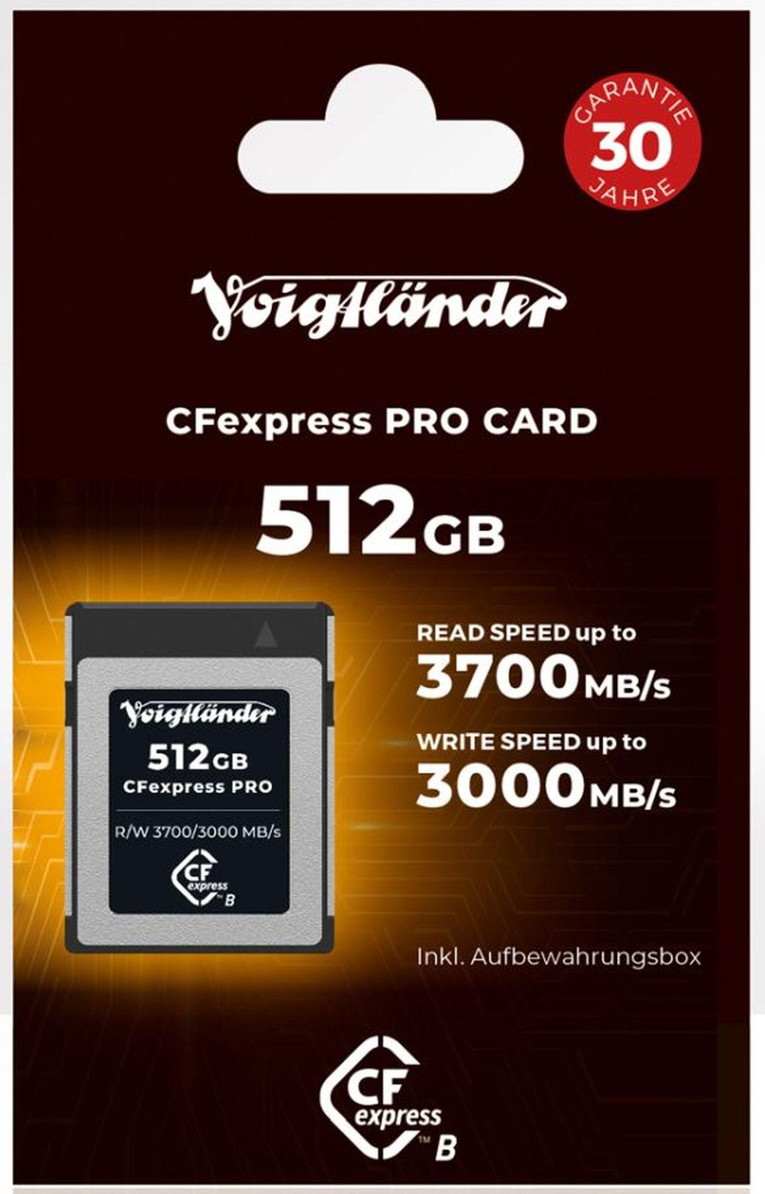 Voigtländer CFexpress Professional 512GB Typ-B Speicherkarte