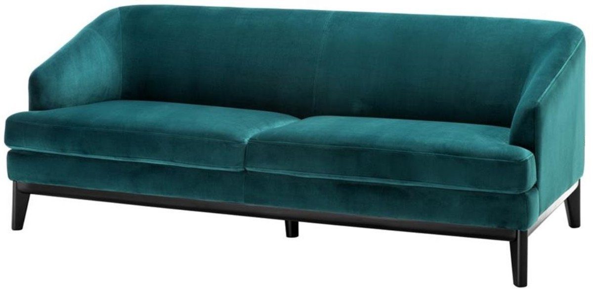 75 Möbel Sofa H. 195 / Schwarz Wohnzimmer x x cm Padrino Meergrün Luxus Sofa - Luxus Casa 90