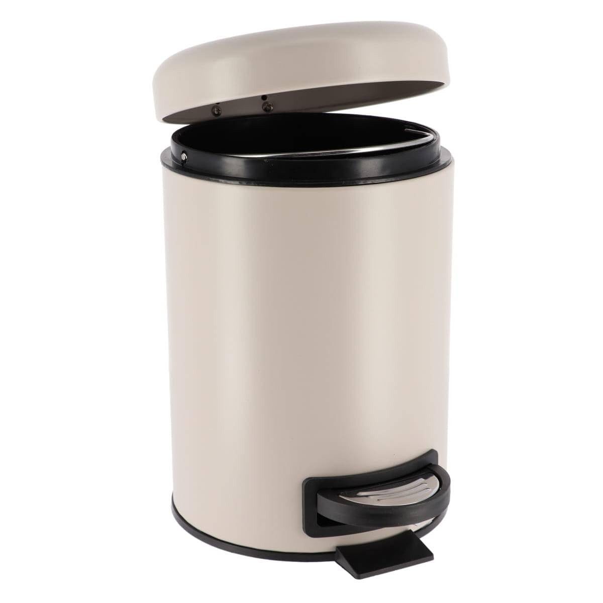 TENDANCE Kosmetikeimer Abfalleimer Taupe mit Absenkautomatik fürs Gäste-WC