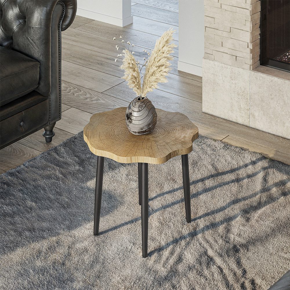 Vicco Couchtisch Ringo, Eiche, 50 x 50 cm günstig online kaufen