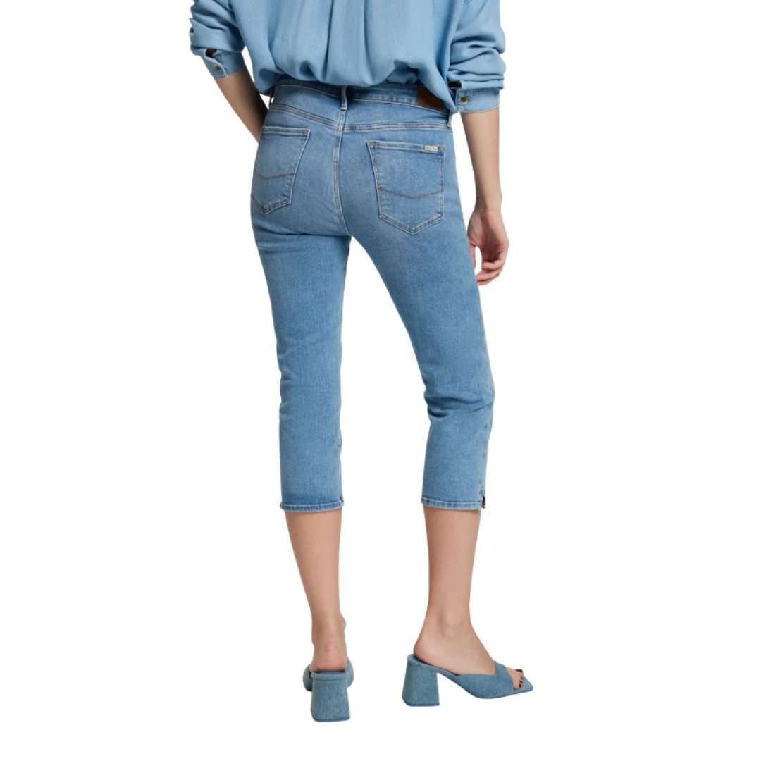 CROSS JEANS® 7/8-Caprijeans Amber A548-026 Light Mid Blue 5-Pocket Style