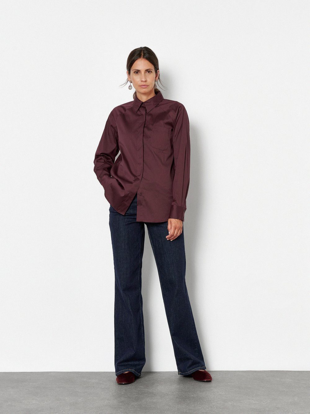 TONI Klassische Bluse Charly mit schräger Brusttasche