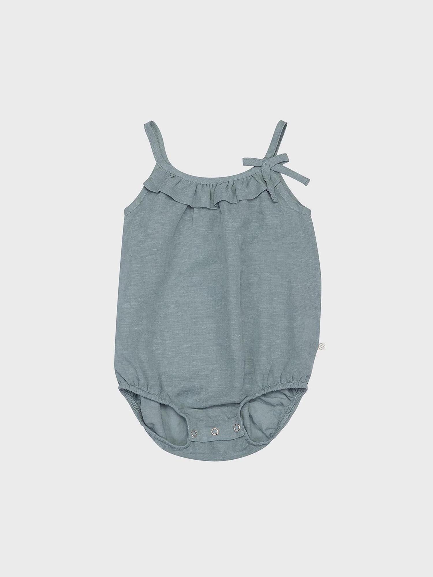 Kurzarmbody Leichter Baby Body mit Rüschen, Bio-Baumwolle Hanf