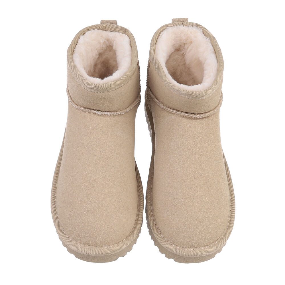 Ital-Design Damen Snowboots Freizeit Snowboots (87283898) Flach Flache Stiefeletten in Hellbraun