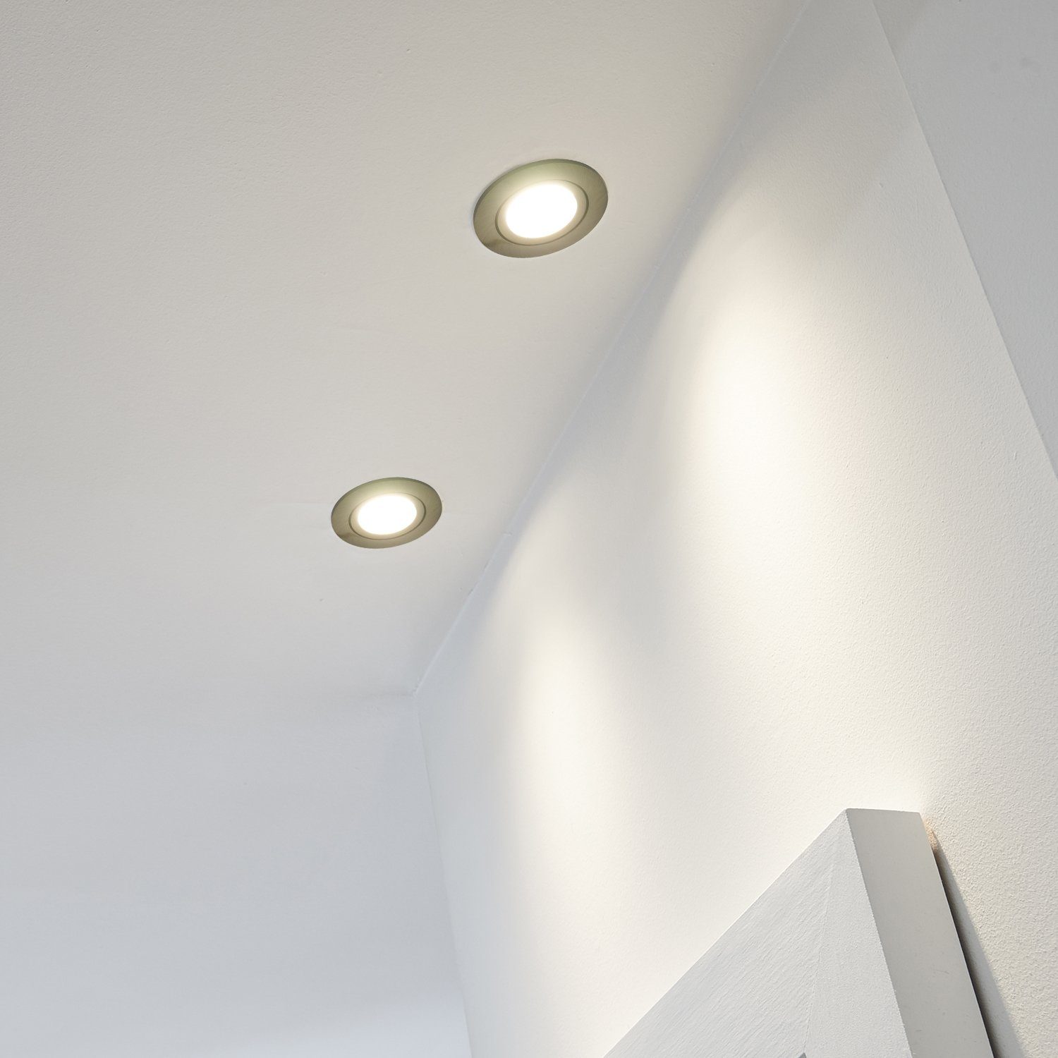 FLACH LED mit in EXTRA LED LEDANDO Einbaustrahler (35mm) Markenleu Set Einbaustrahler Messing LED