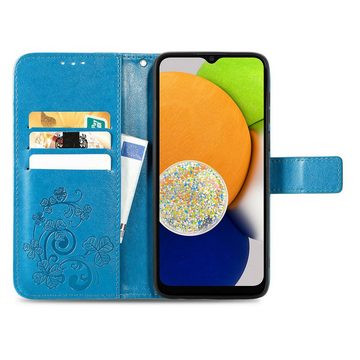 König Design Handyhülle Samsung Galaxy A03, Schutzhülle Schutztasche Case Cover Etuis Wallet Klapptasche Bookstyle