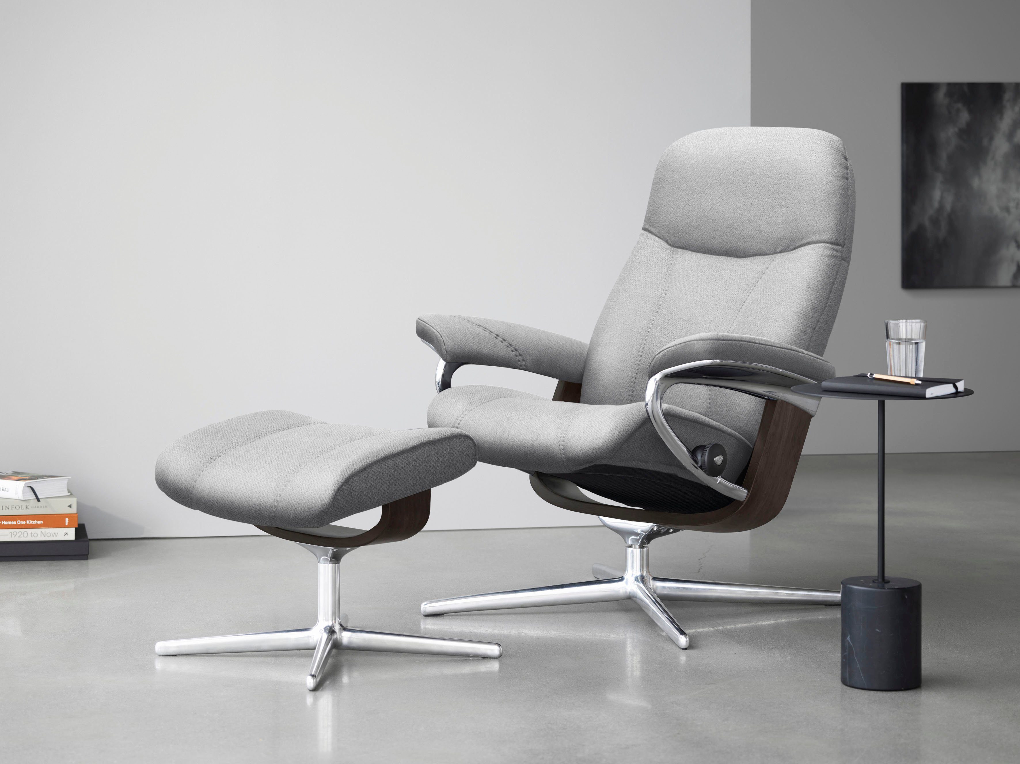 Stressless® Relaxsessel Consul, mit Cross Base, Größe S, M & L, Holzakzent  Wenge