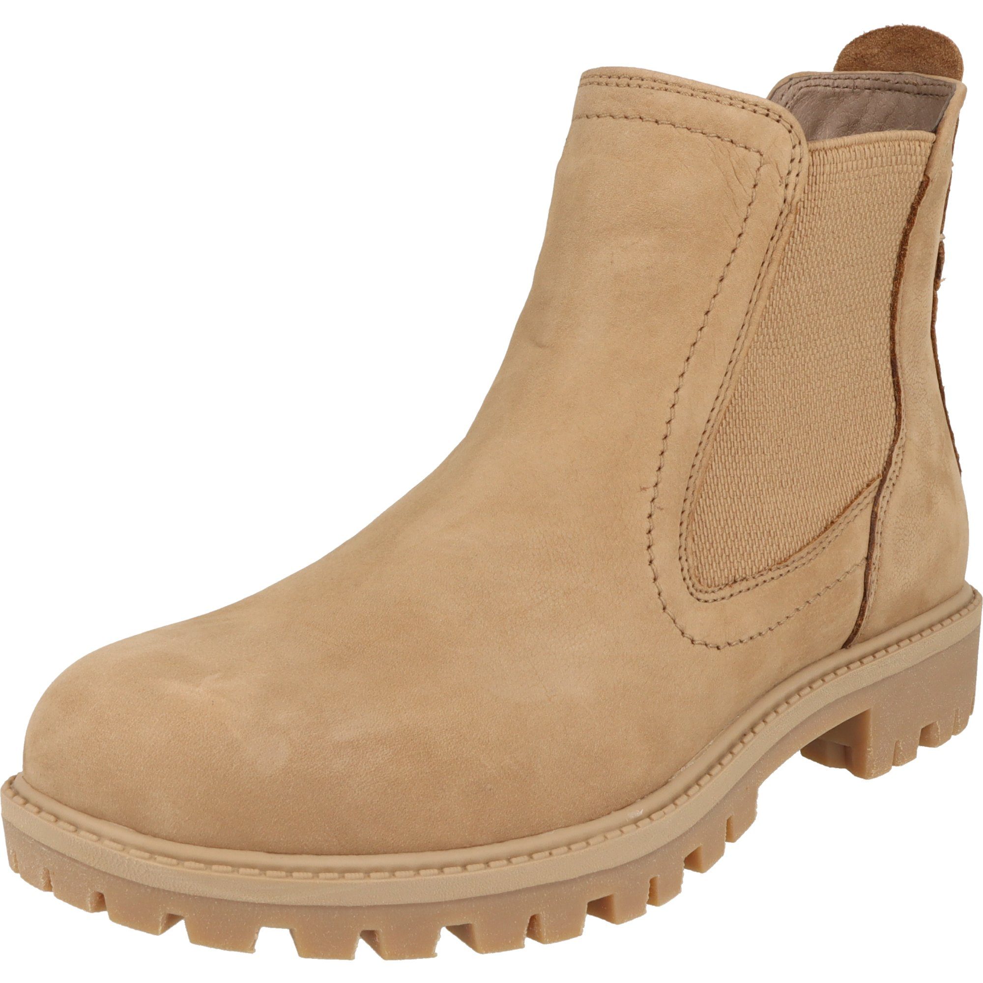 Stiefel Tamaris Damen Chelseaboots 1-25401-29 Leder stylische Schuhe Camel