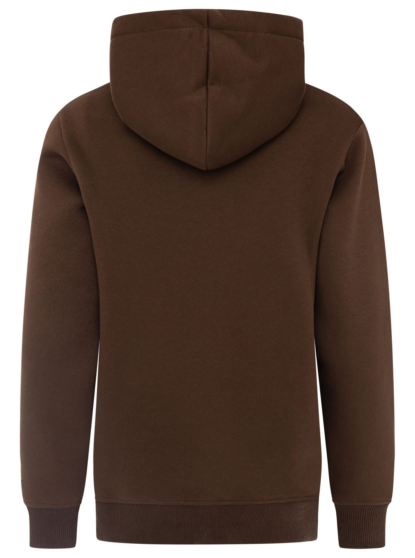 Zwillingsherz Hoodie "SMILE & LAUGH" Print am Arm und Brust, Kapuze mit bedruckter Kordel, Kängurutasche – Bild 4 von 5