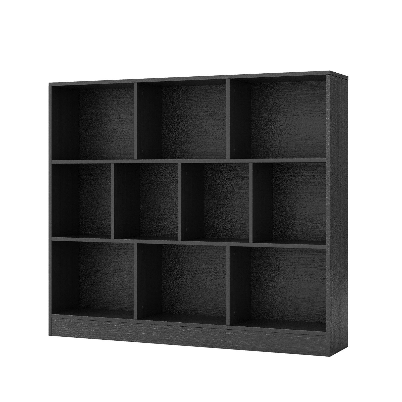 COSTWAY Bücherregal, Ebenen, mit 10 Fächern, bis 70kg, 120x24x104cm