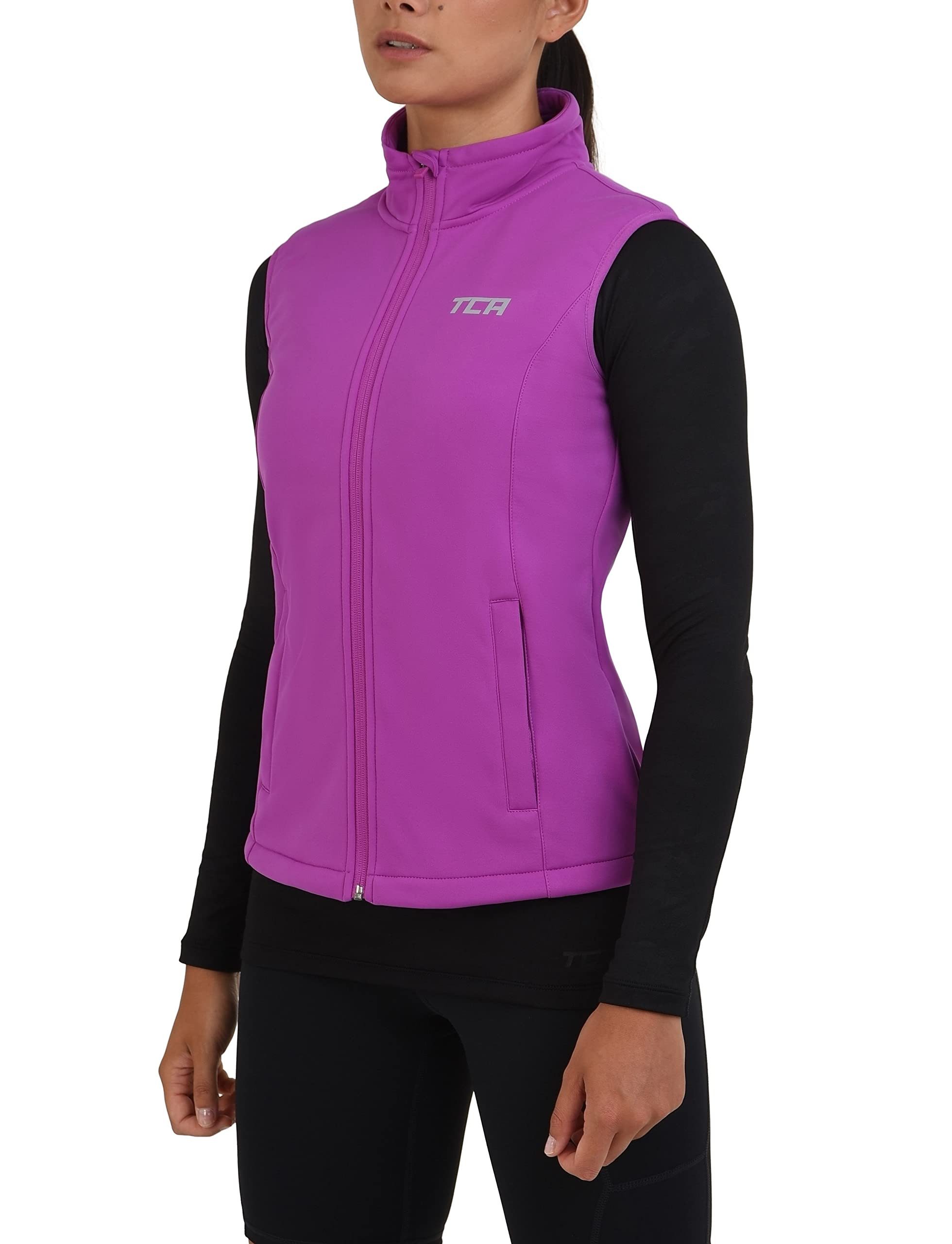 Funktionsweste TCA Damen Windweste für Laufen und Radfahren - Lila, XS