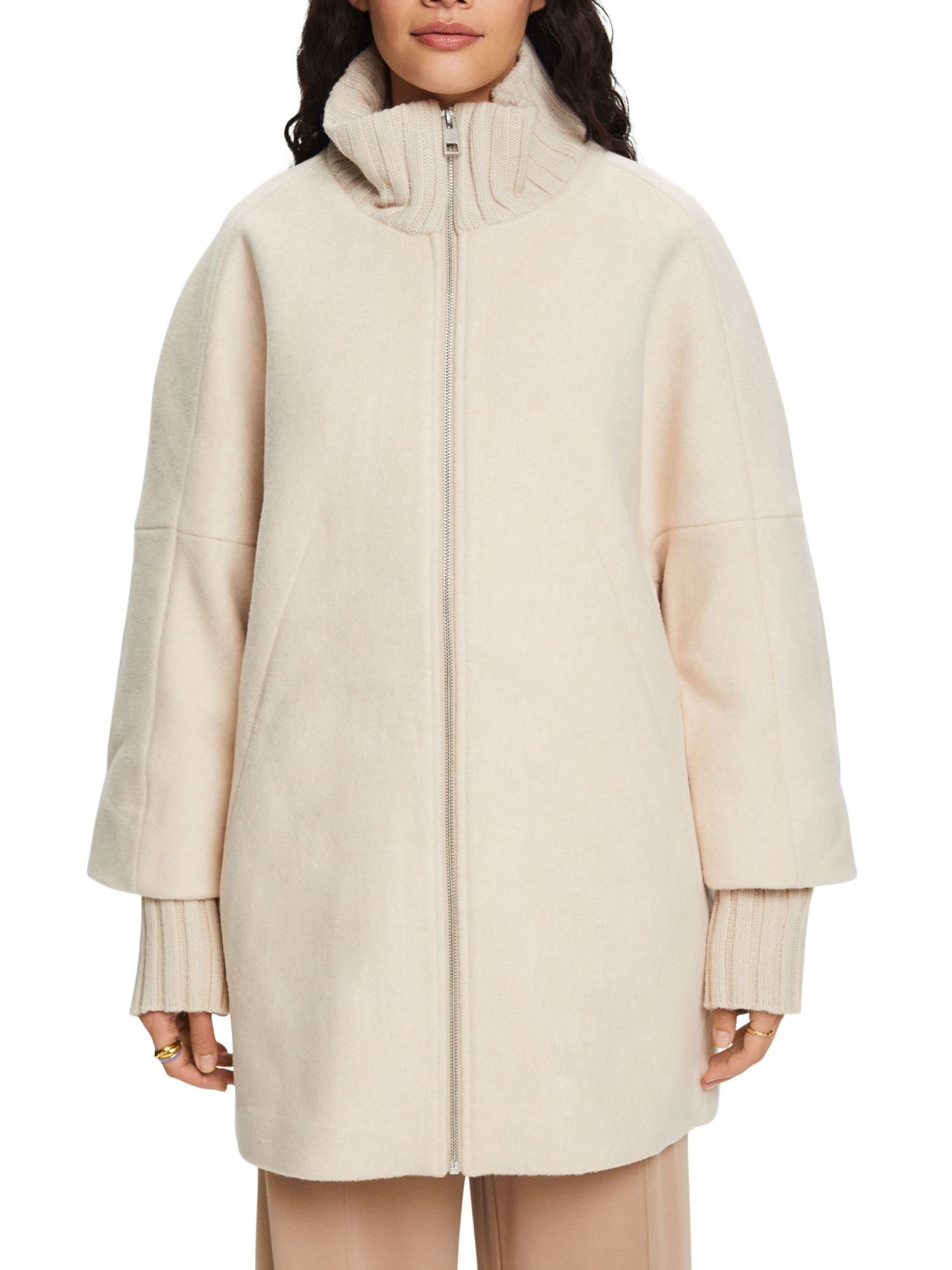 Esprit Collection Winterjacke Jacke aus mit Wollmix Kaschmir