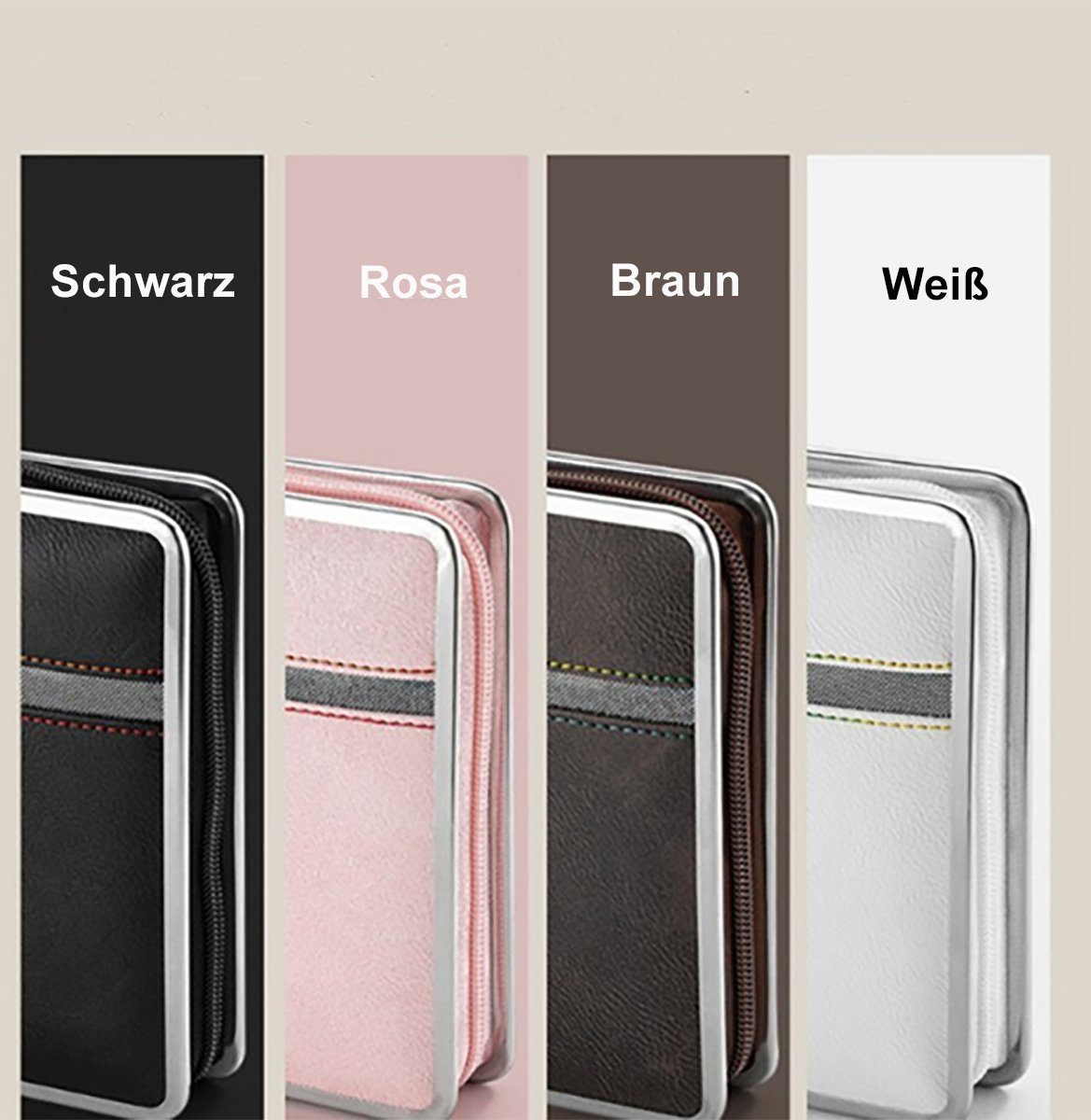 TPFBeauty Maniküre-Etui Nagel Set mit Aufbewahrungs-Etui, 21 tlg., Edelstahl Maniküre Set Pediküre Set - Schwarz