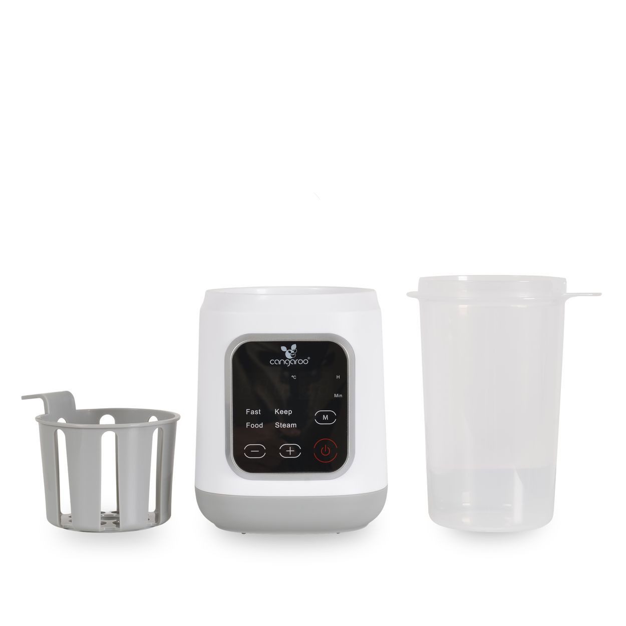 Cangaroo Babyflaschenwärmer Flaschenwärmer Mellow 3 in 1, Erwärmen, Sterilisation, Warmhalten, Korb