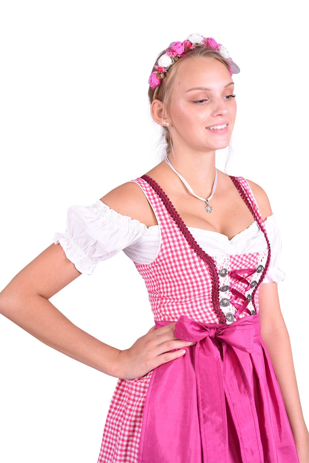 Entari Dirndl Trachtenkleid Pink kariert 301gt günstig online kaufen