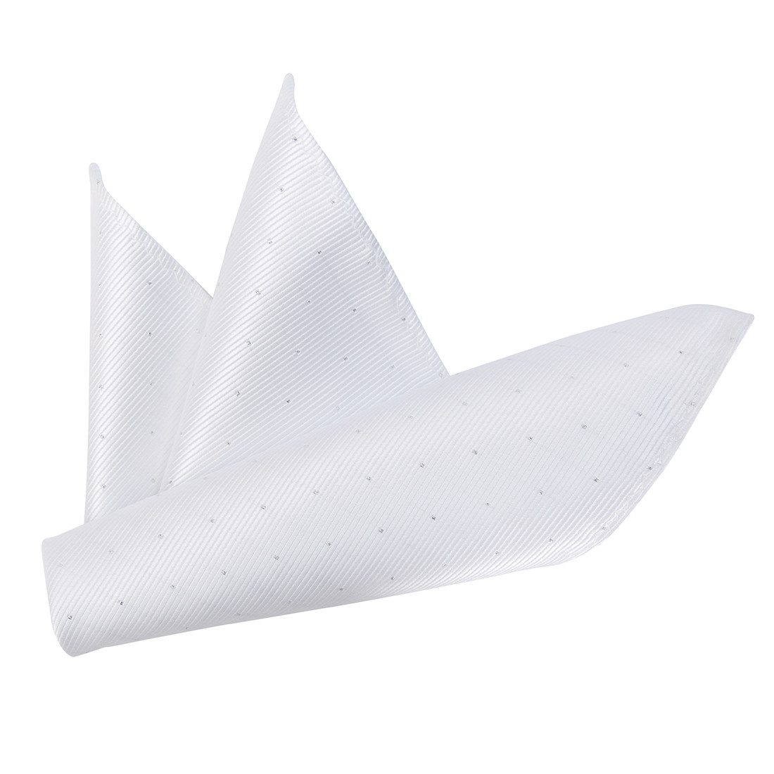 DonDon Einstecktuch DonDon Herren Hanky mit silbernen Punkten, (Packung, 1-St. Packung), zum Falten, Seidenlook