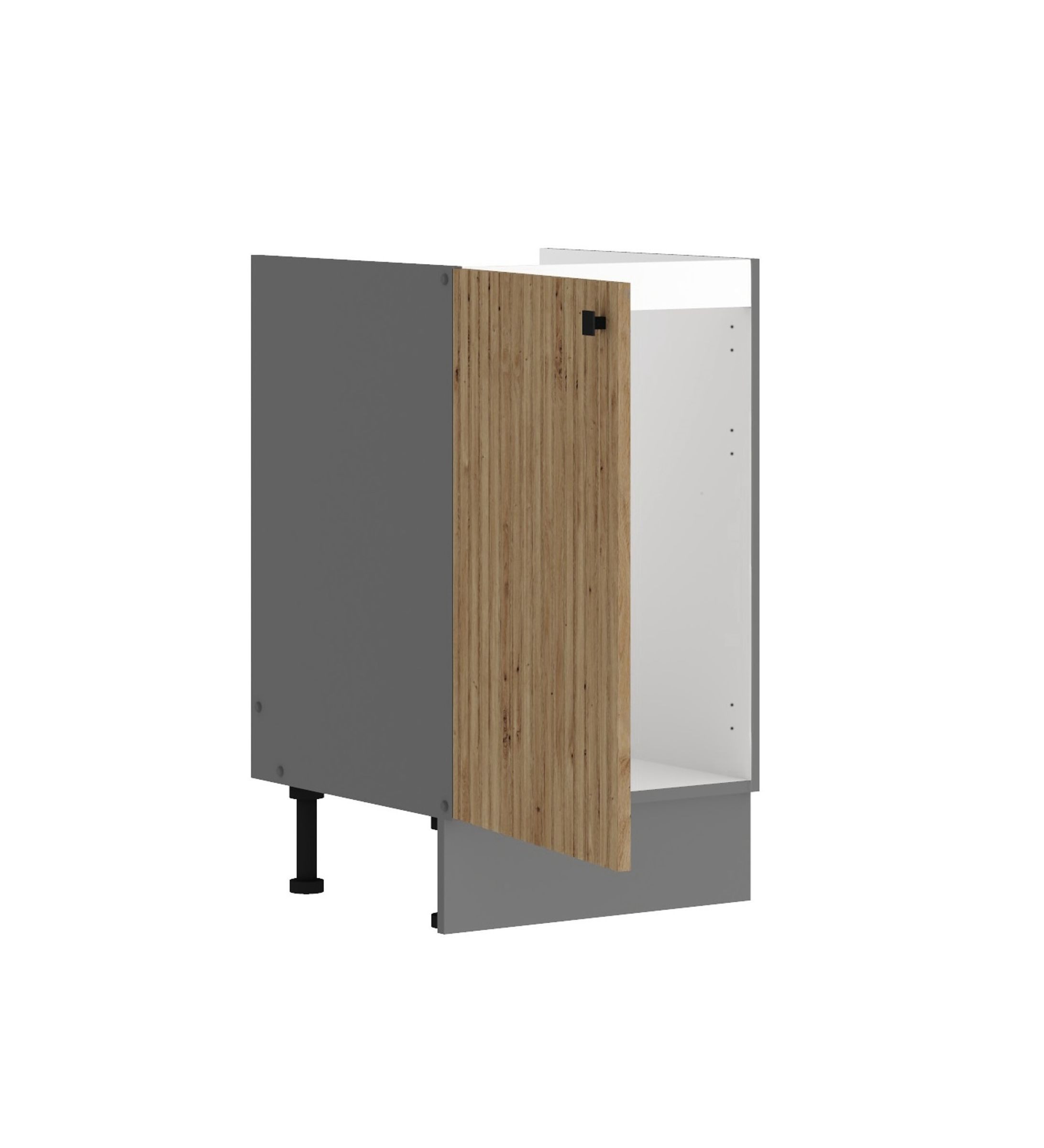 Küchen-Preisbombe Spülenunterschrank 50 cm Küche AVA Eiche Artisan Lamellen Optik Küchenzeile Einbauküche