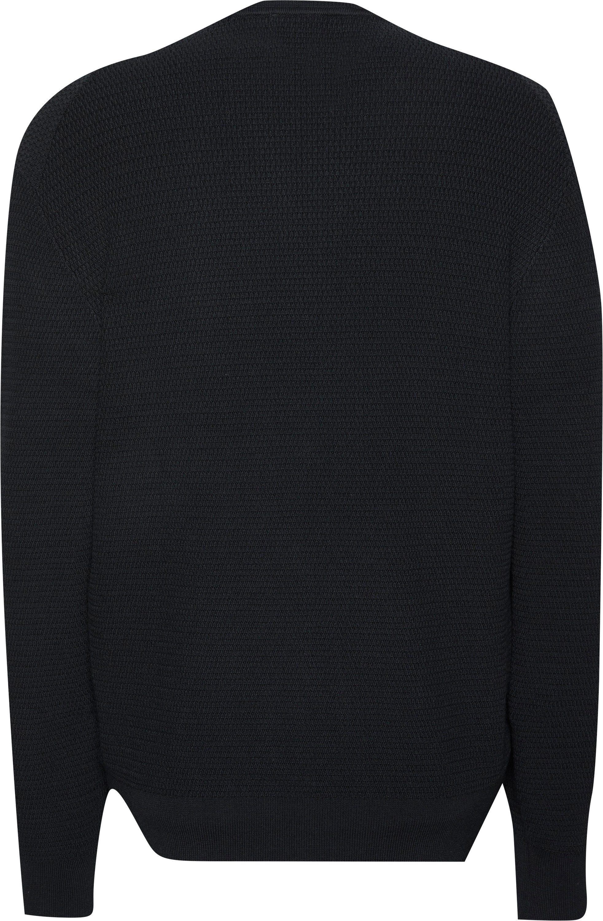 Calvin Klein Strickpullover LS TXTR CTTN CRWNK S Mit Rundhalsausschnitt