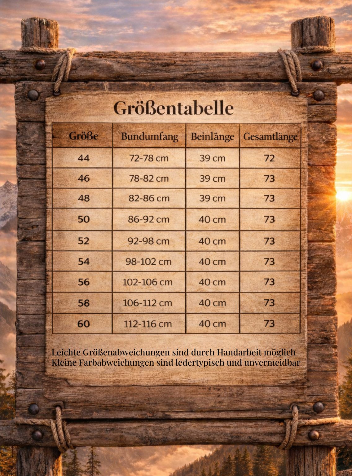 PAULGOS Trachtenhose Herren Lederhose Kniebund mit Trägern 100% Echtleder
