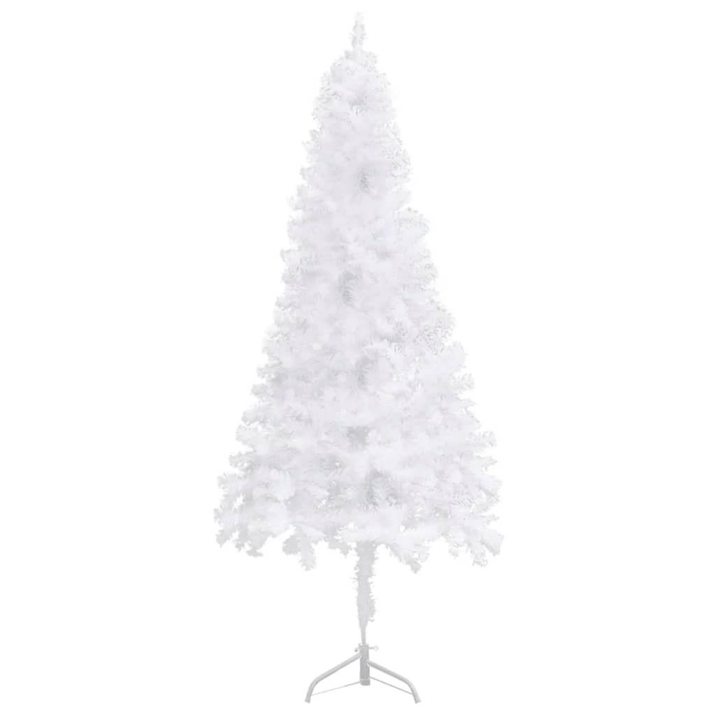 furnicato Künstlicher Weihnachtsbaum Künstlicher Eck-Weihnachtsbaum PVC Weiß cm 240