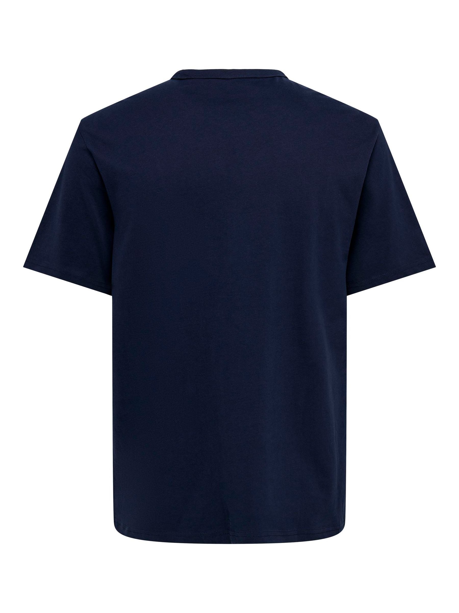 ONLY & SONS T-Shirt Weiches Rundhals Kurzarm ONSSMART Basic für Herren (1-tlg) Bio-Baumwolle nachhaltig Regular Fit Rundhals Kurzarm