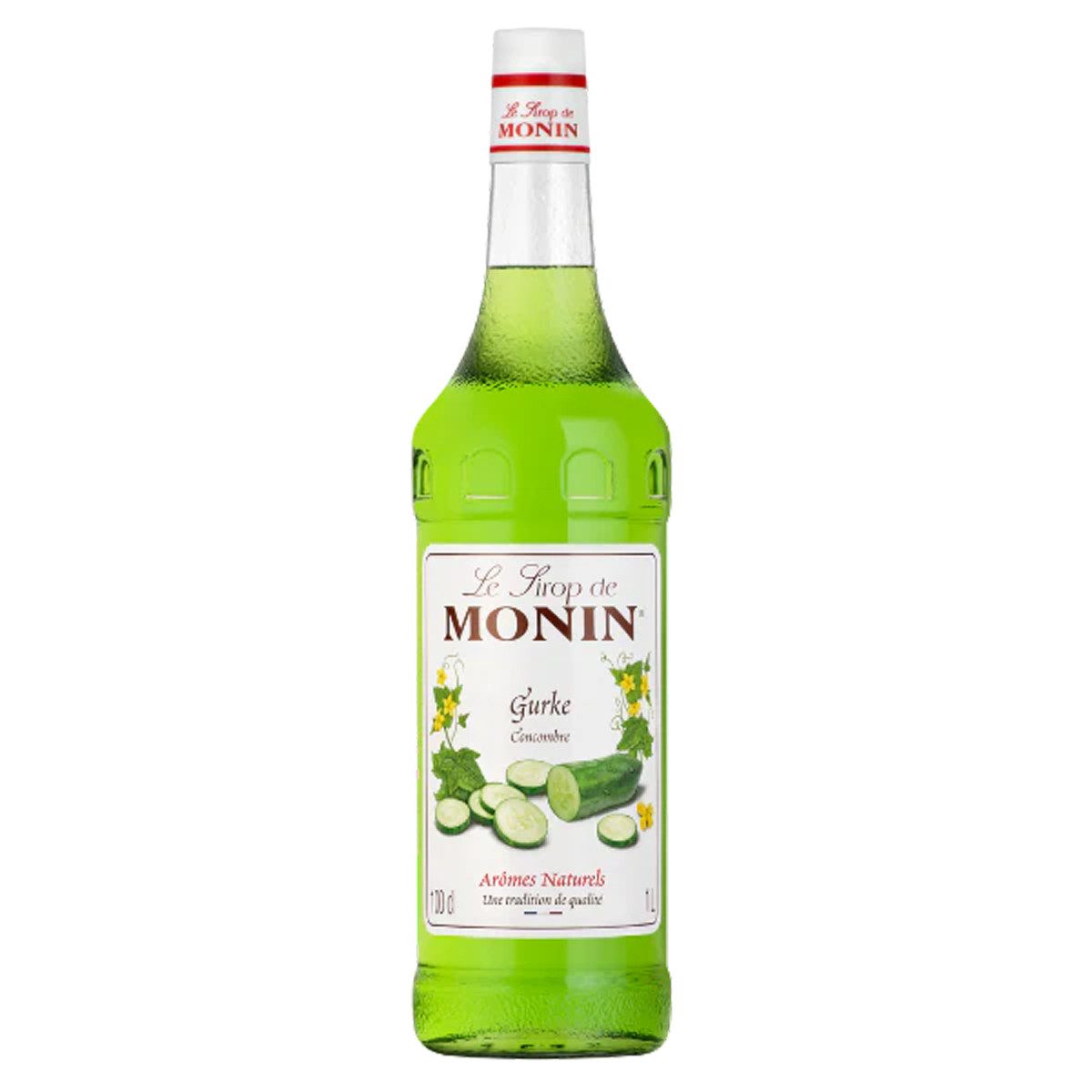 MONIN Getränke-Sirup, Monin Gurke Sirup natuerliches Aroma frisch fein lecker mild 1000 ml