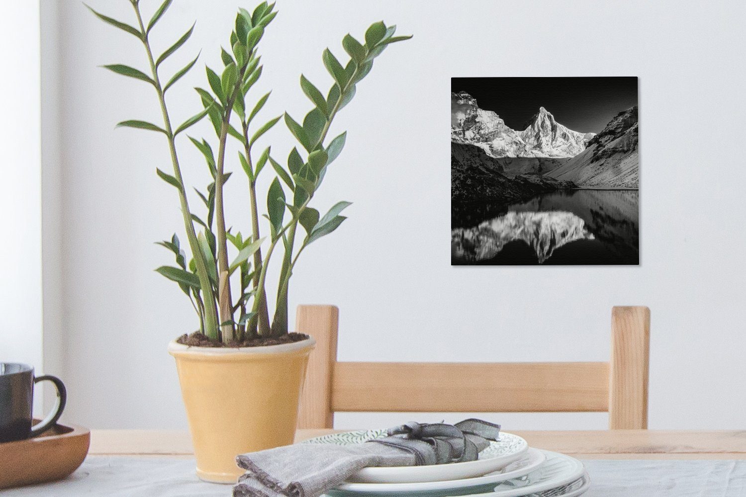 (1 schwarz/weiß, OneMillionCanvasses® Wohnzimmer bunt Fotodruck Leinwand Schlafzimmer Leinwandbild für St), Bilder Kedartal