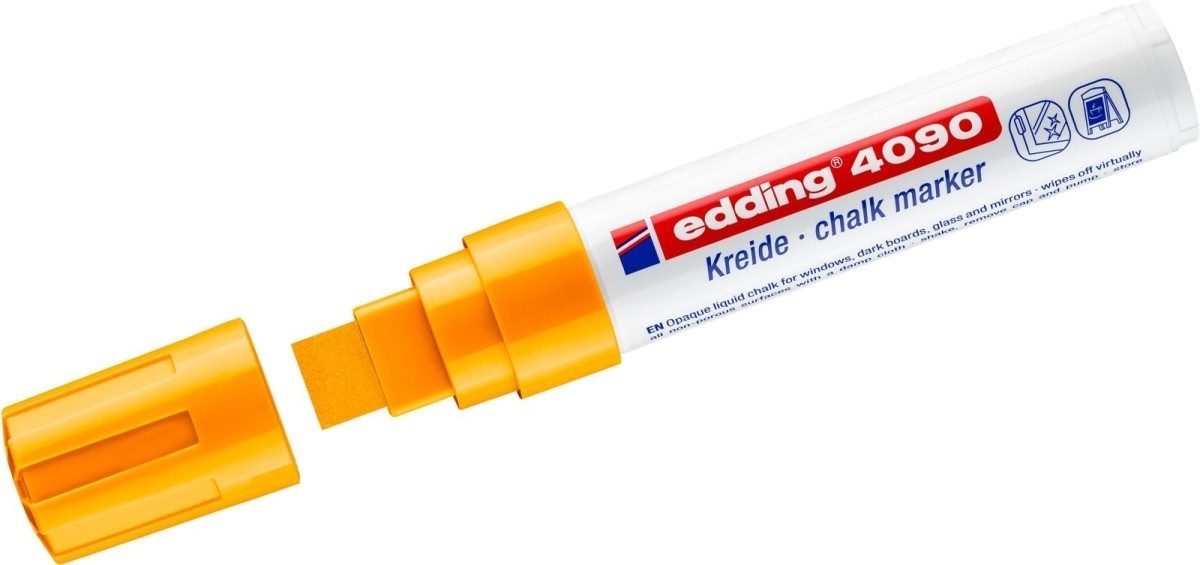 Filzstift Kreidemarker edding 4090 4-15mm Neonorange