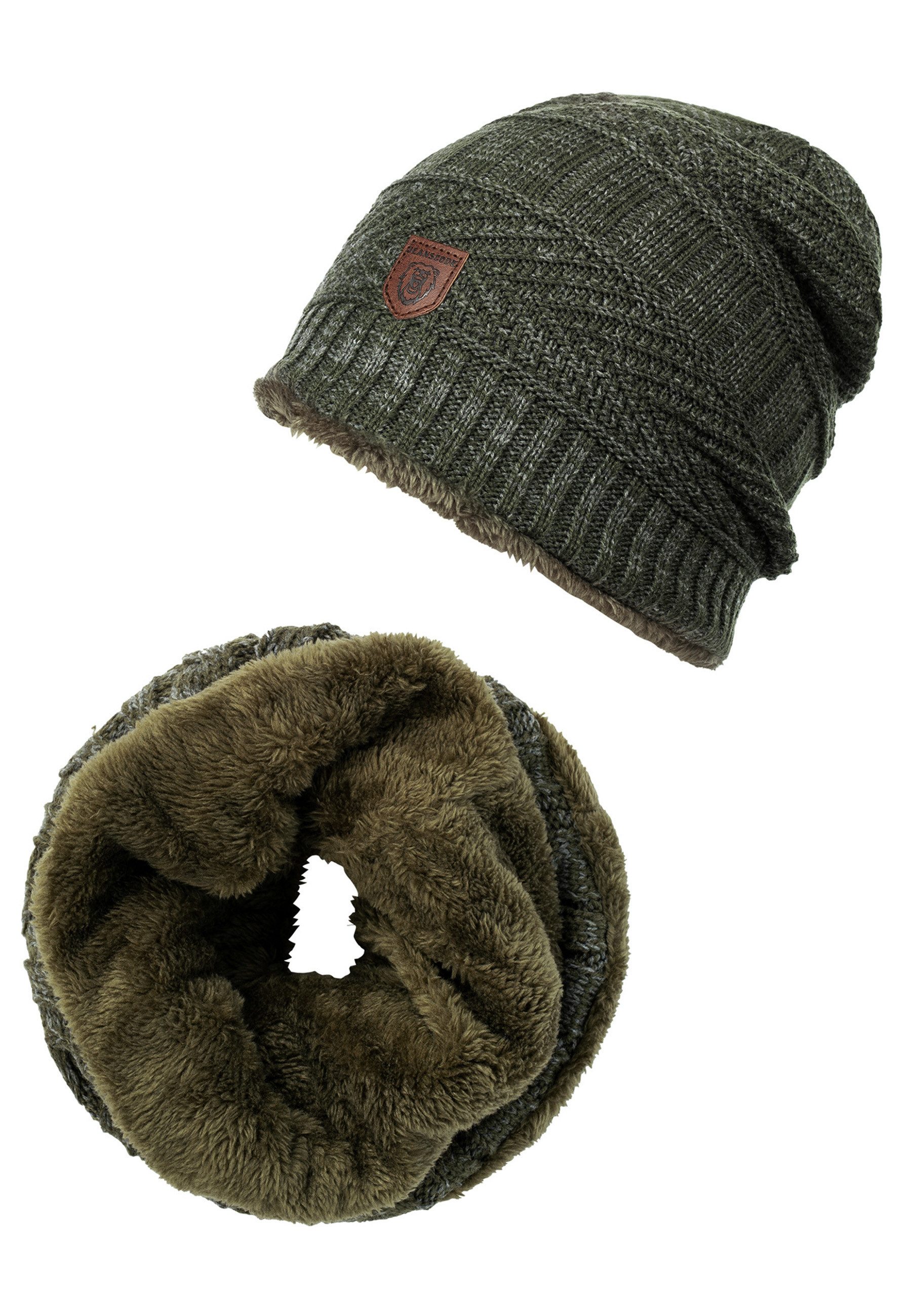 Indicode Strickmütze Herren Siracusa Strickmütze Herrenmütze Set (2-St) Set günstig online kaufen