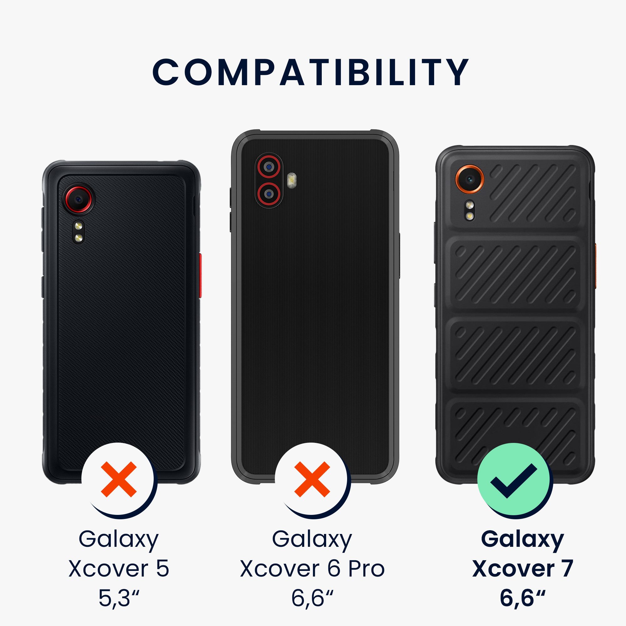 kwmobile Handyhülle Hülle für Samsung Galaxy Xcover7, Hülle Silikon - Soft Handyhülle - Handy Case Cover
