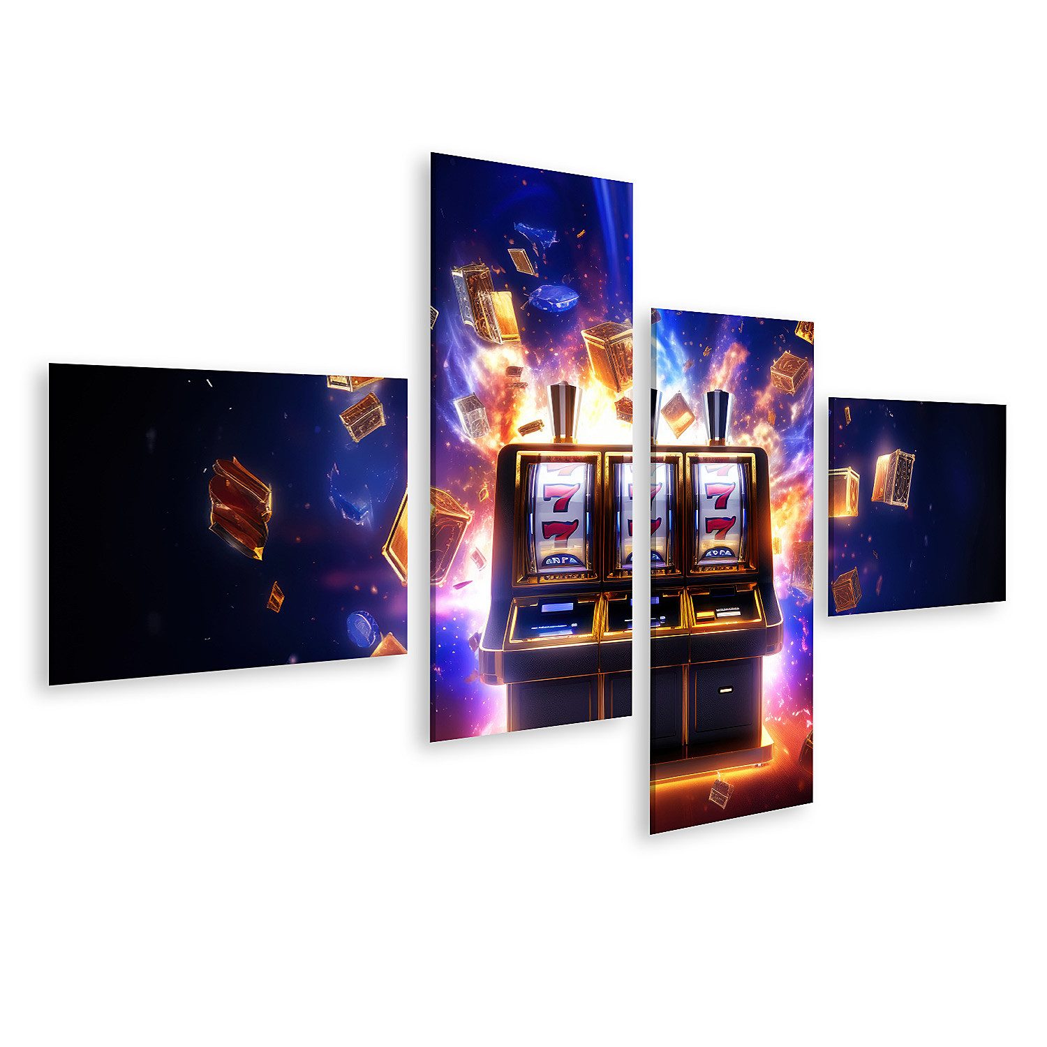 islandburner Leinwandbild Online Casino Banner Spielautomat Gewinnt Jackpot Konzept Gr Bilder