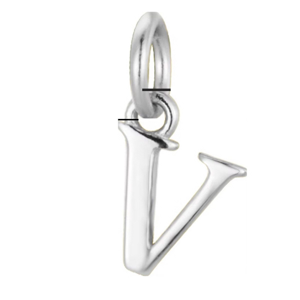 Silberkette Buchstabenanhänger " V " Kette mit Buchstaben Anhänger V Namenskette