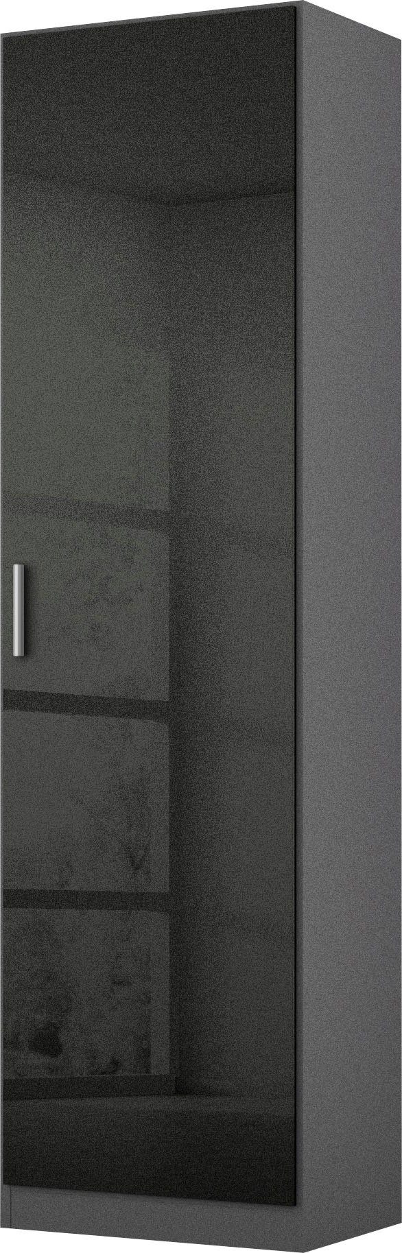 Graumetallic/Hochglanz Effektgrau, Griffe Alu