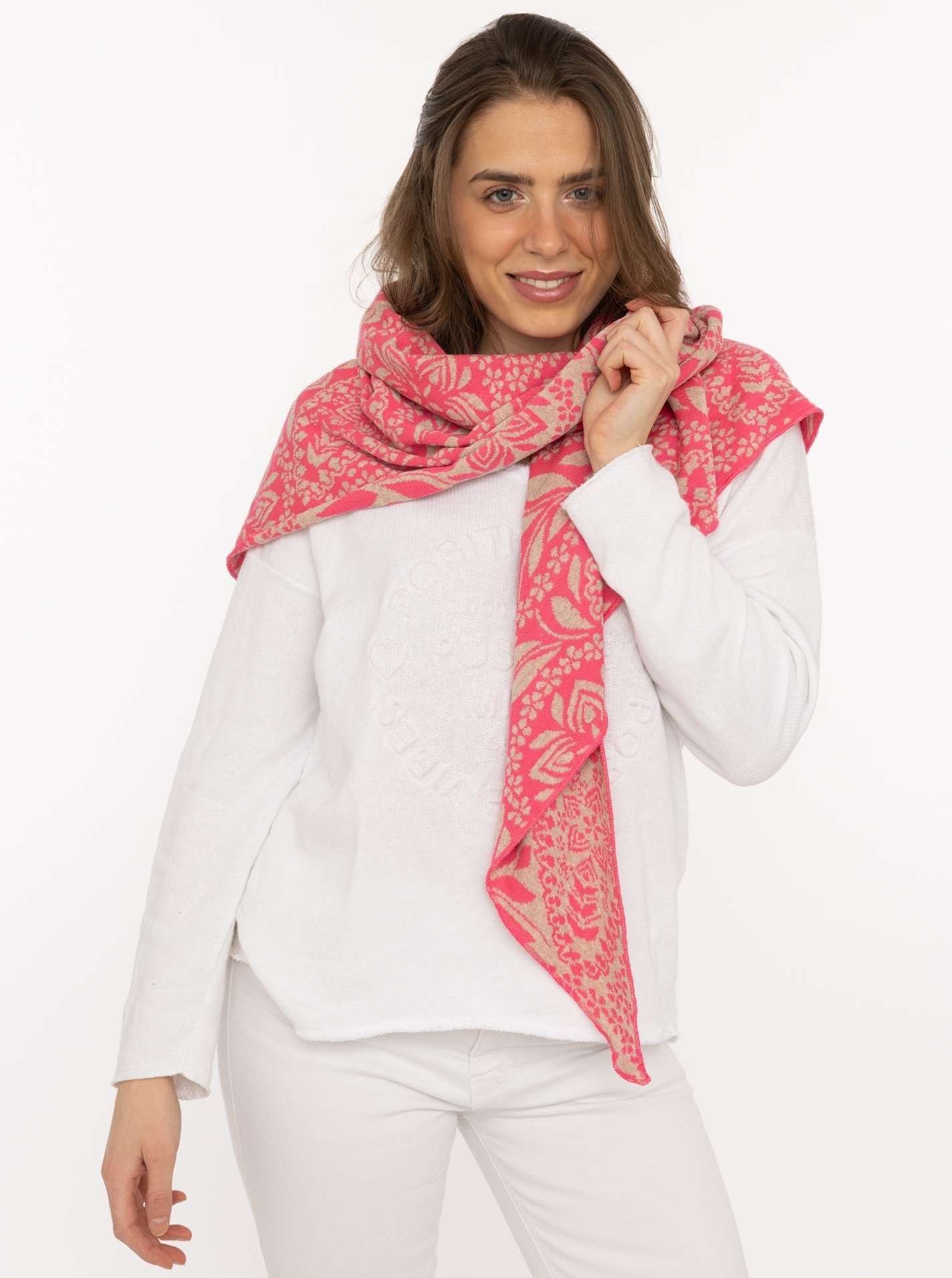 Zwillingsherz Dreieckstuch "Paisley Blätter", blumiges Muster, tolles Accessoire, vielseitig tragbar